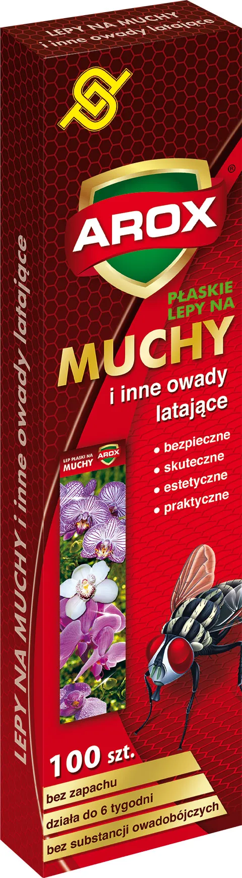 „Arox“ plokščias popierius musėms, 100 vnt.