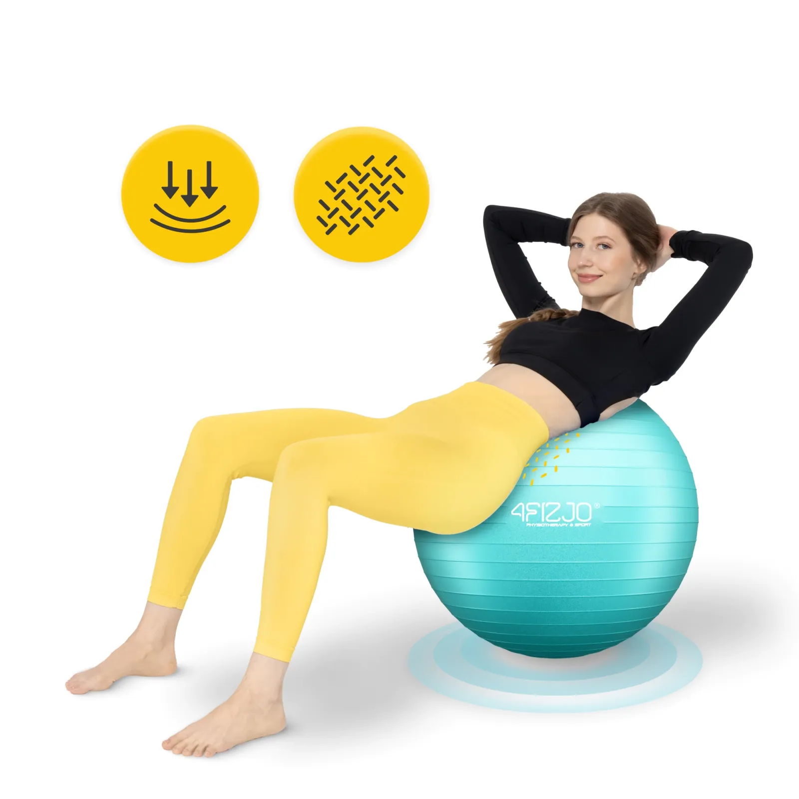 Pripučiamas gimnastikos kamuolys 65 cm