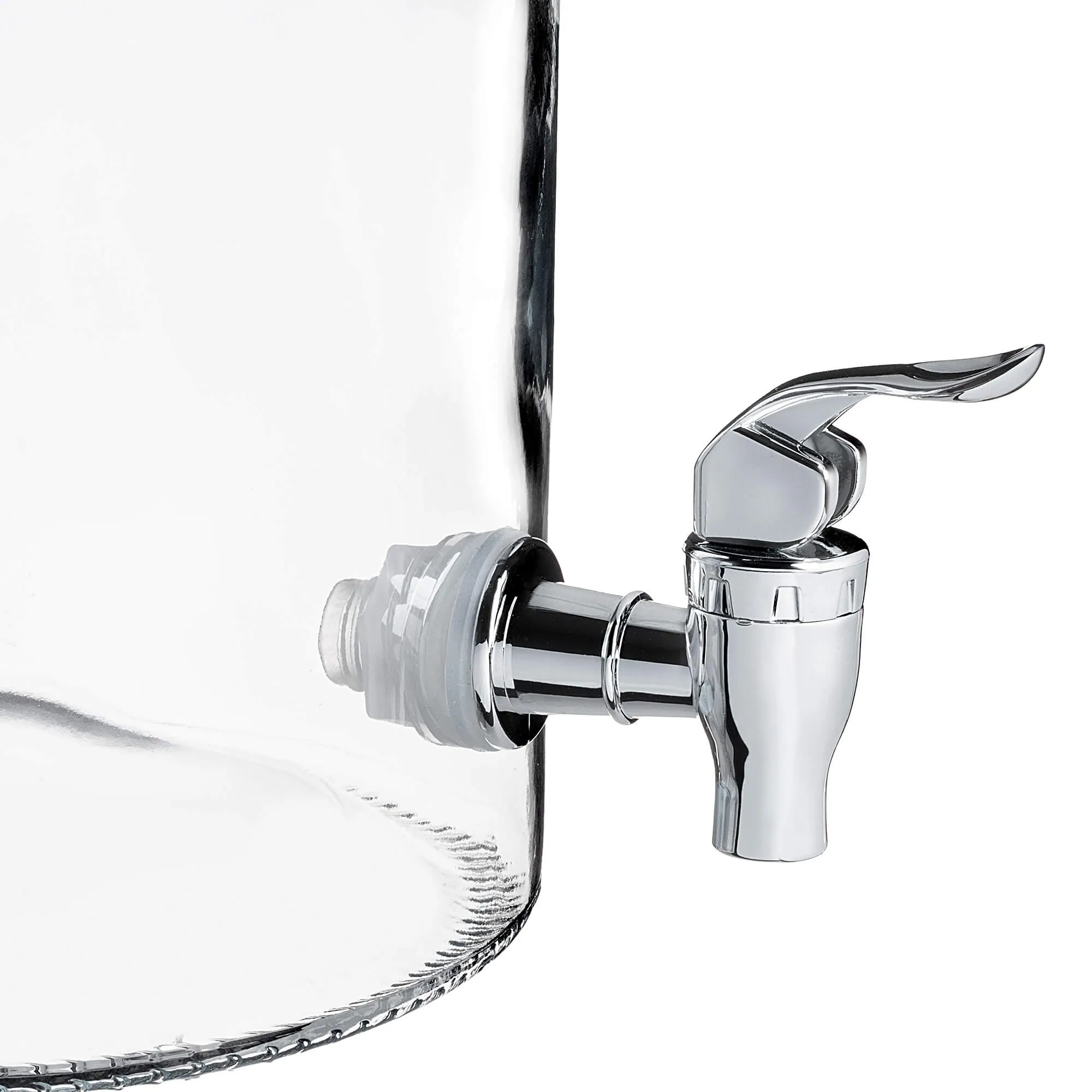 Stiklinis indas su čiaupu ir rankena Mandrioli 5,6 l