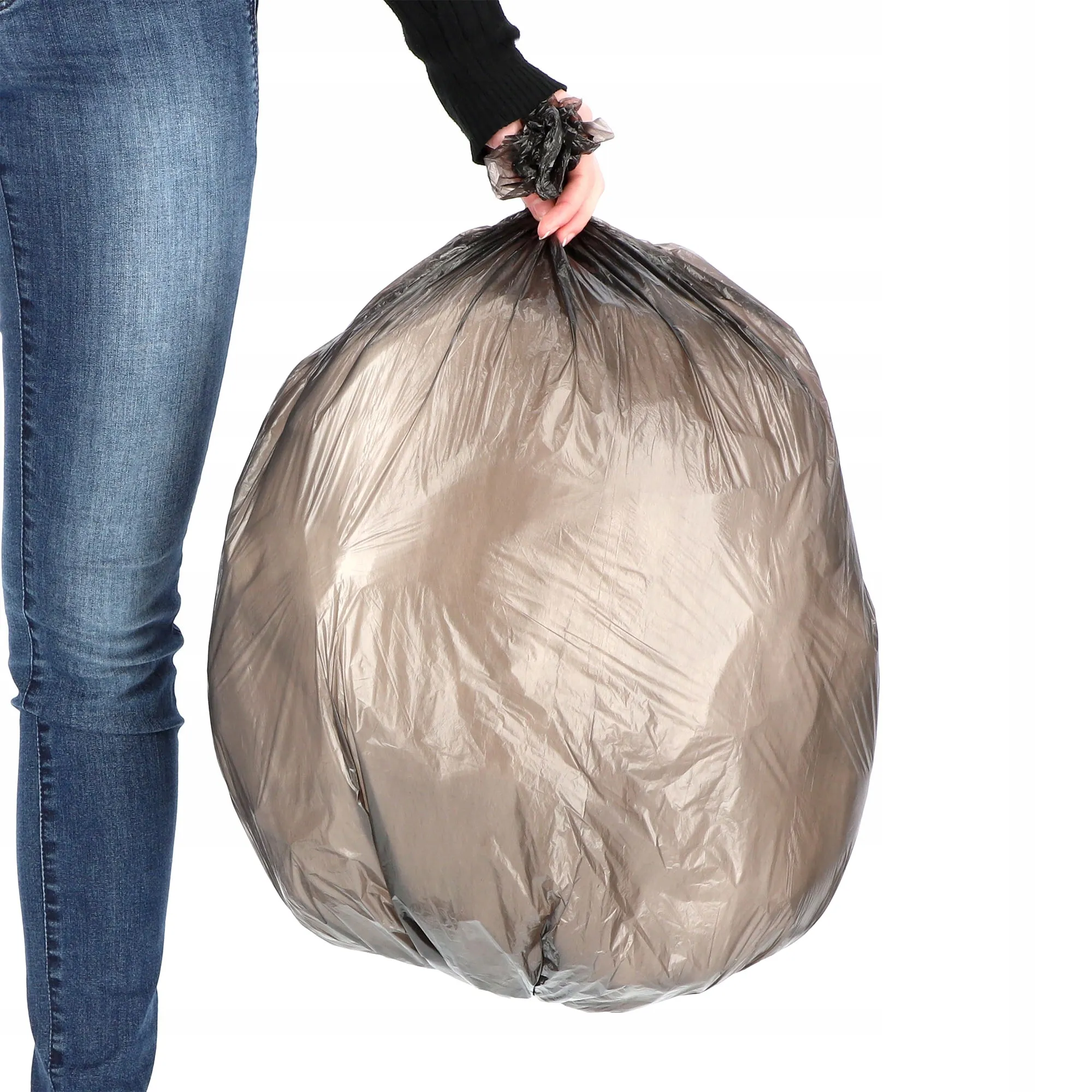 Ravi HDPE šiukšlių maišai, juodi, 60 l, 20 vnt.