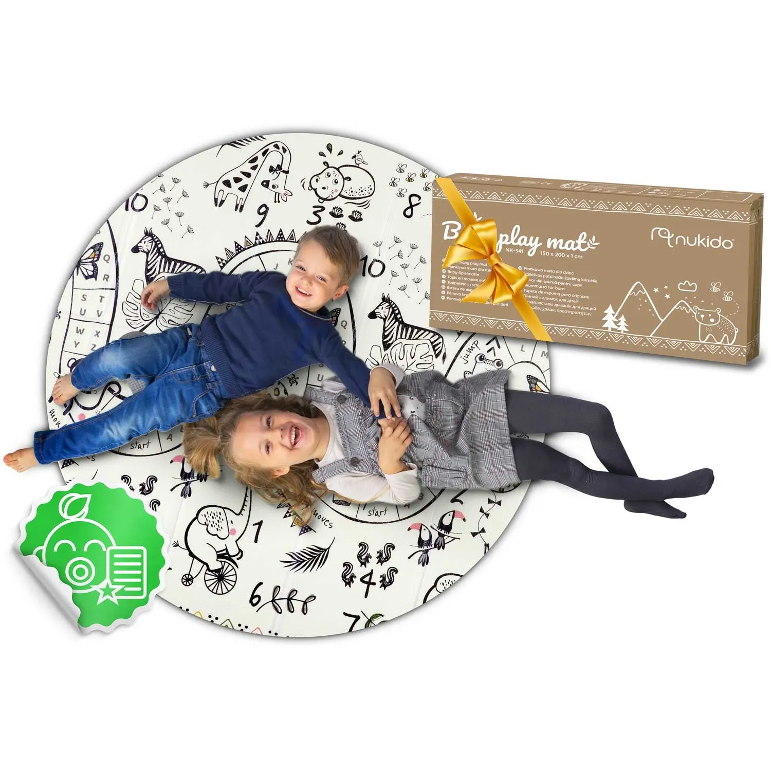 Sulankstomas edukacinis putplasčio kilimėlis 200 x 150 x 1 cm Nukido NK-341 - nuotrauka 1