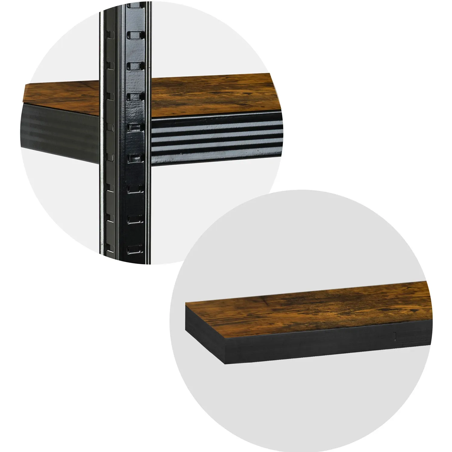 Metalinė daiktų laikymo lentyna 180 x 90 x 40 cm Humberg HR-852 juoda - nuotrauka 1