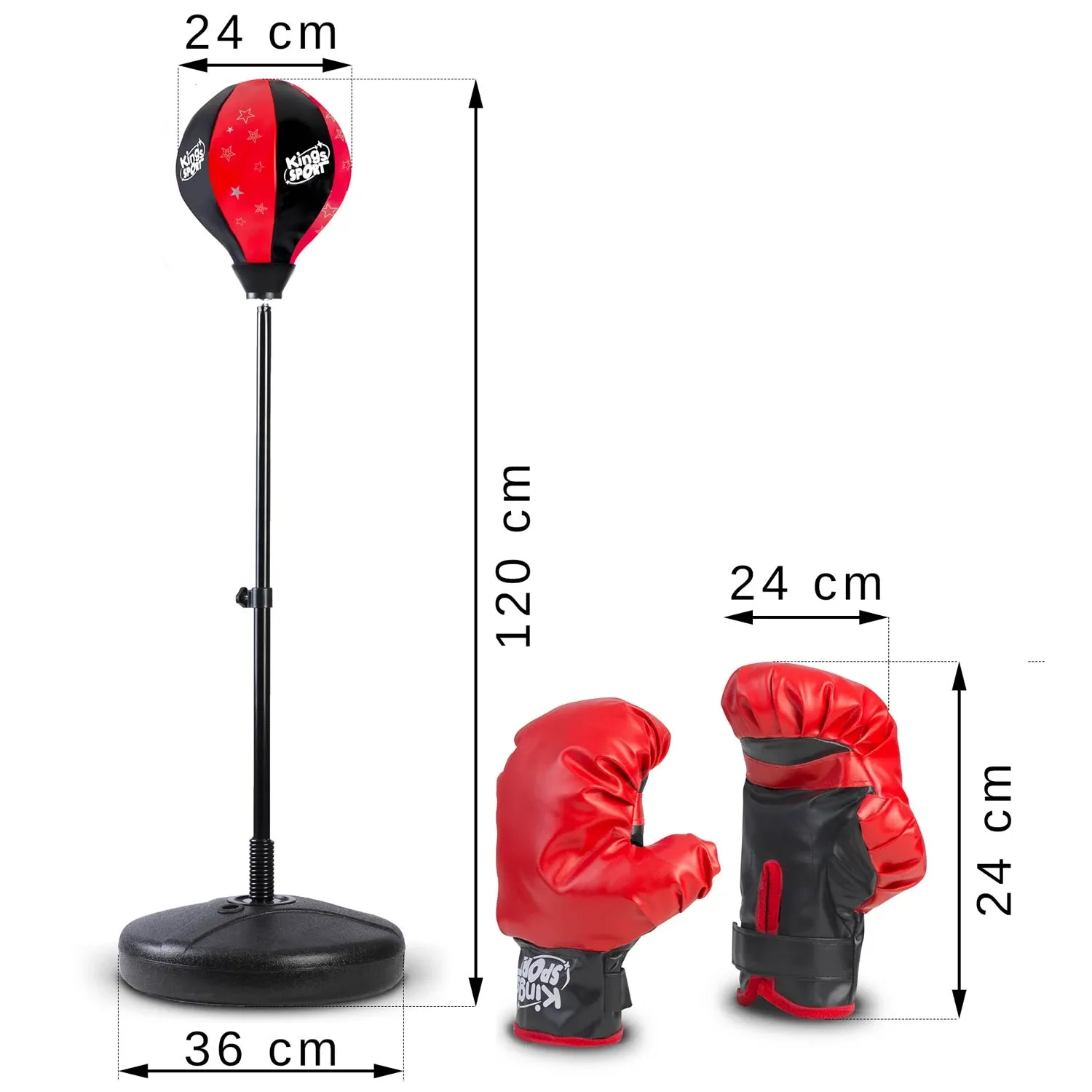 „Ricokids 772800“ bokso kamuoliukas ant stovo - nuotrauka 1