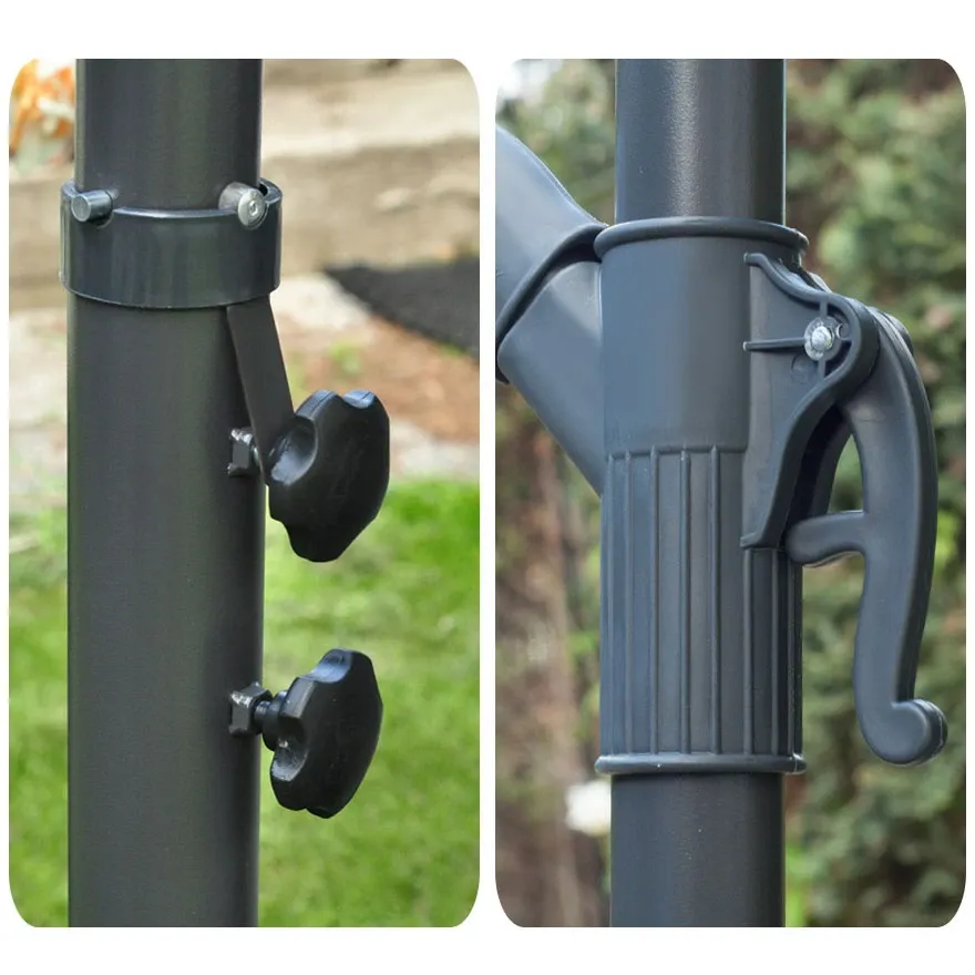 Sulankstomas sodo skėtis, 8 segmentų, tamsiai mėlynas, 350 cm - nuotrauka 1