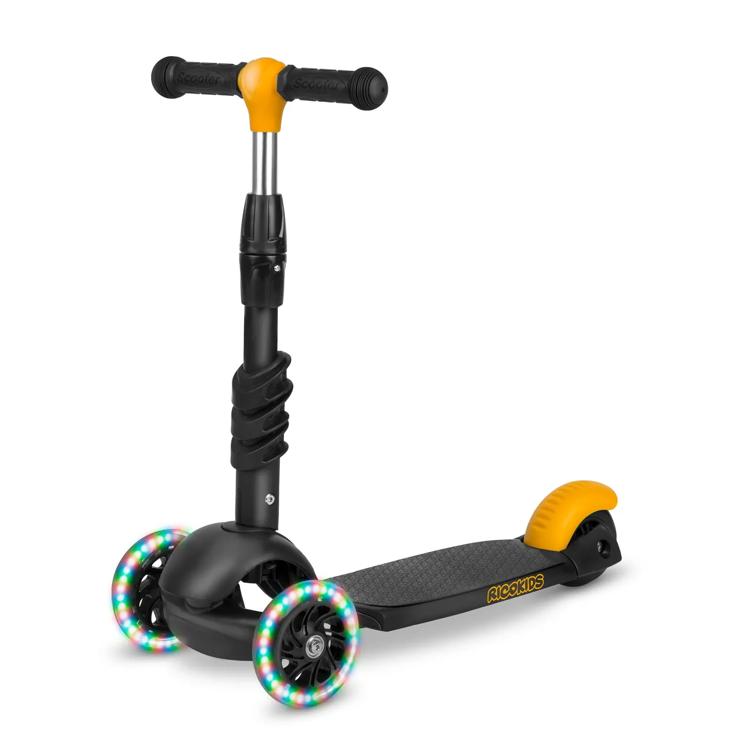 „Ricokids Cubi“ triratis paspirtukas – juodas ir oranžinis - nuotrauka 1