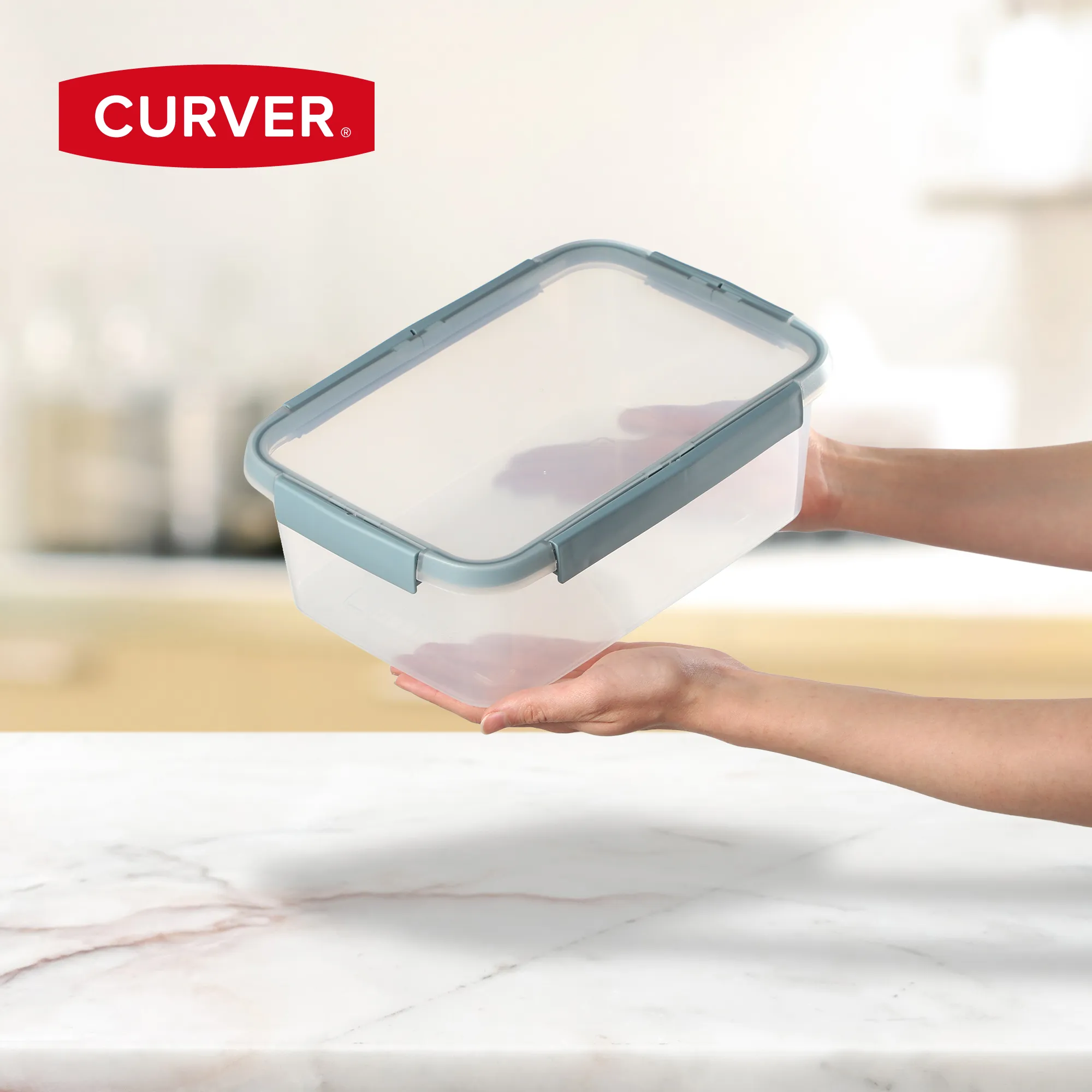 Curver Smart Fresh Eco maisto indas 3,5 l, dangaus mėlynumo, 29 cm