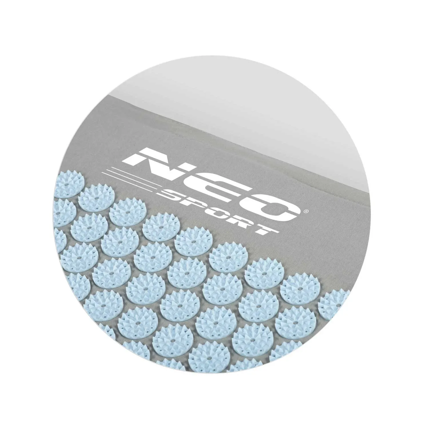 „Neo-Sport NS-901“ akupresūros kilimėlis su smaigaliais, pilkas ir mėlynas - nuotrauka 1