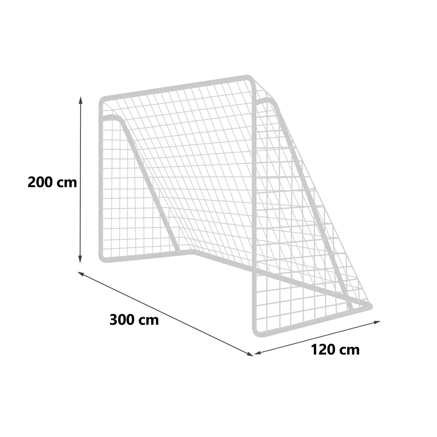 Futbolo vartai 300 x 200 x 120 cm - nuotrauka 1