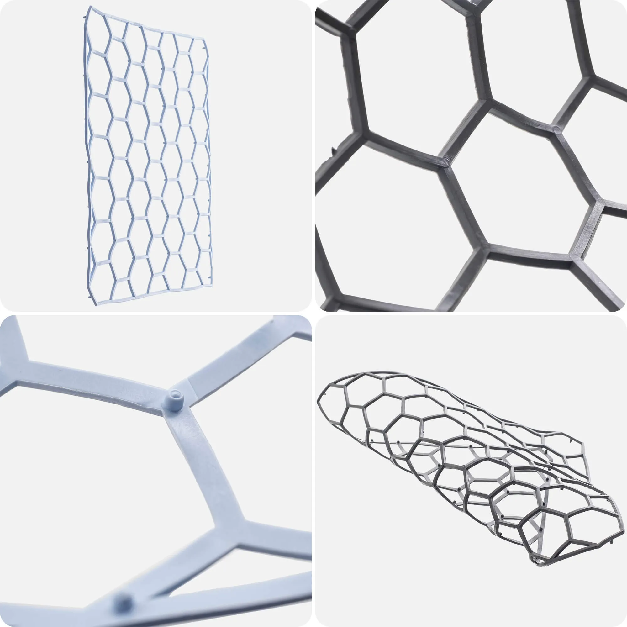 Ruoti guminis kriauklės įdėklas, šešiakampis, spalvų mišinys
