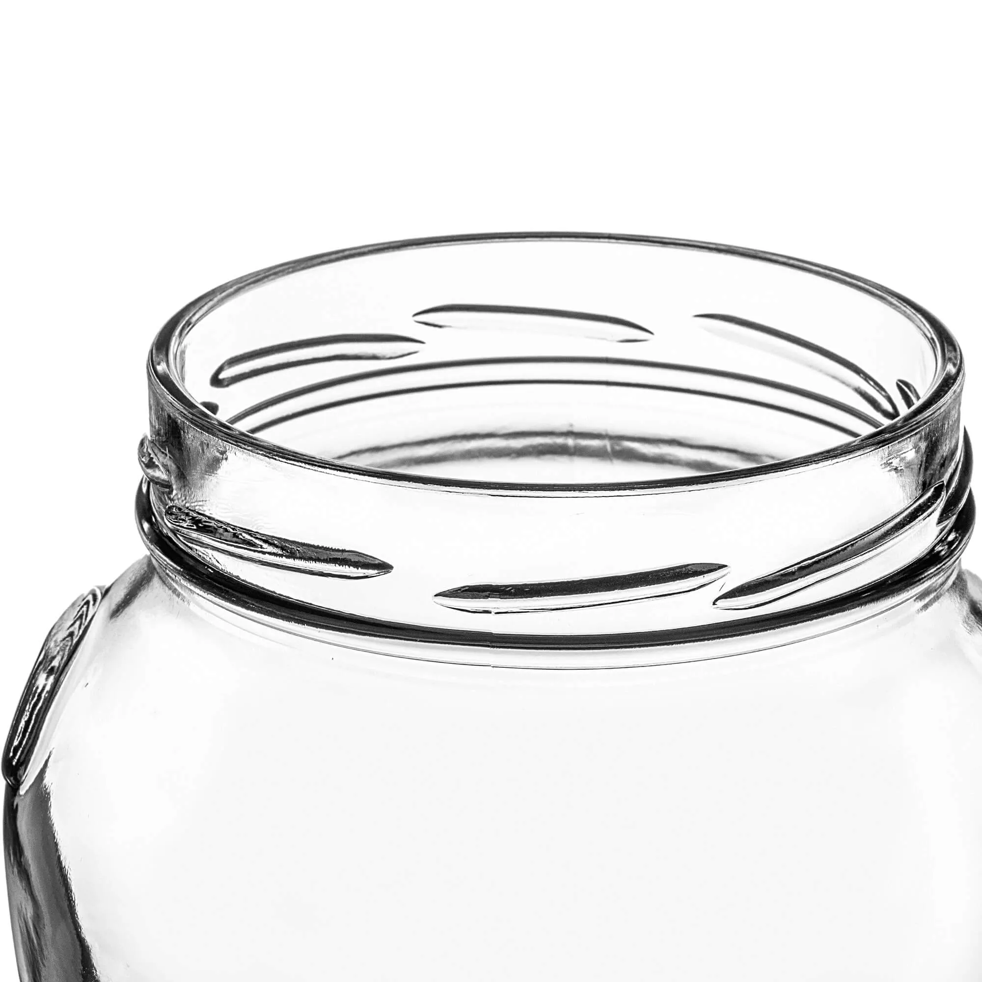 „Sassa“ konservavimo stiklainiai po 1700 ml, 2 vnt., 110 mm, + balti dangteliai