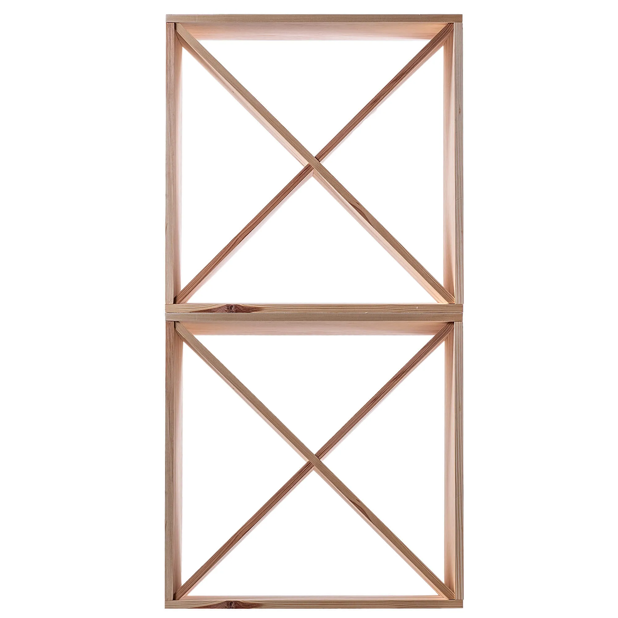 „Loreo X“ vyno lentynėlė, medinė, šviesiai ruda, 2 vnt.