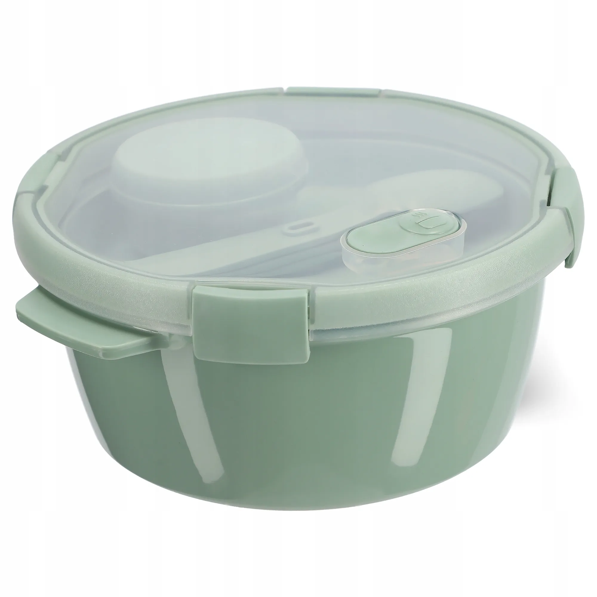 1,6 l „Curver To Go“ pietų rinkinys, apvalus maisto indelis, žalias