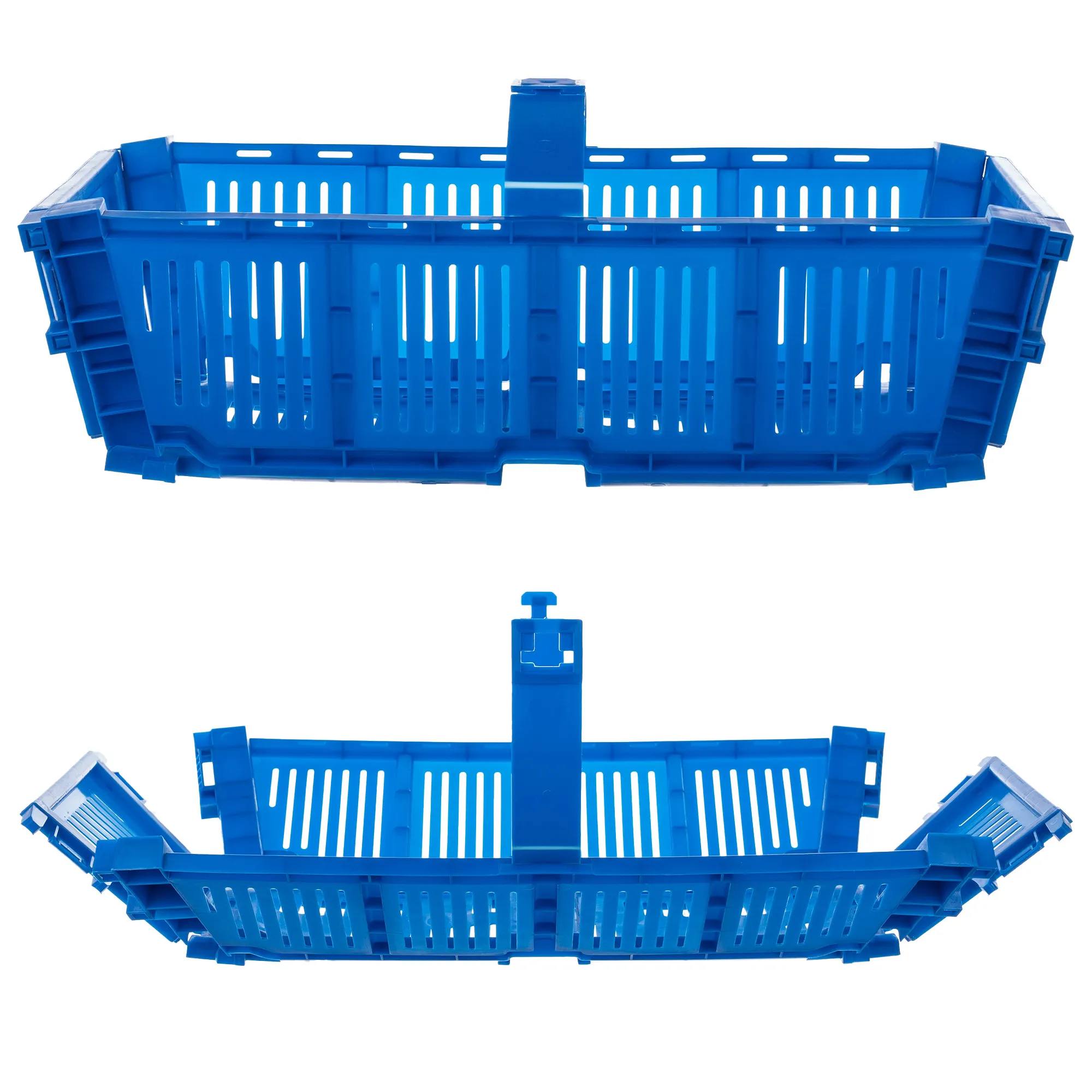 Trito sulankstomas krepšys 40×18 cm mėlynas