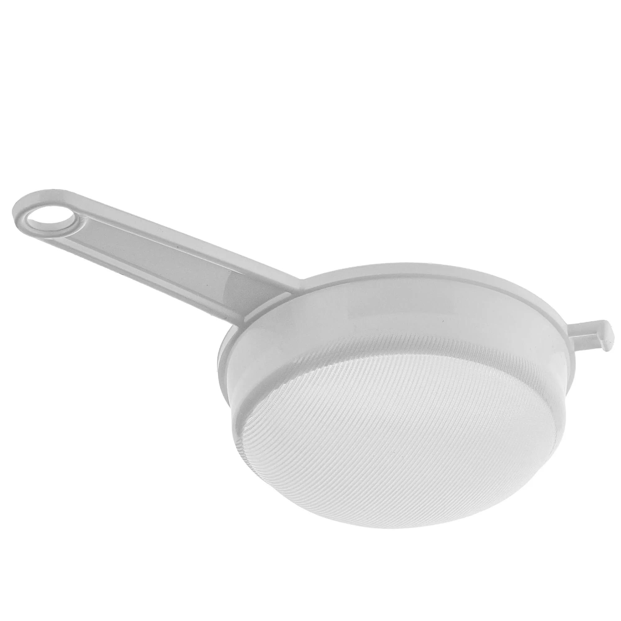 Greci smulkaus tinklelio sietelis, 120 mm skersmens, baltas