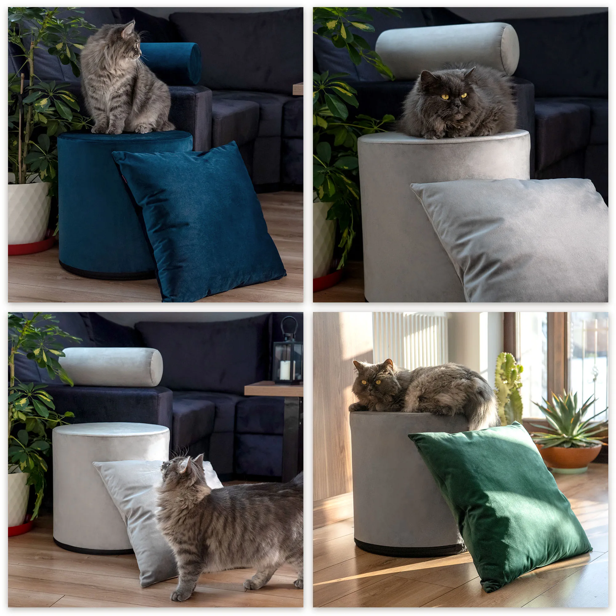 Dekoratyvinė aksominė pagalvė, žalia