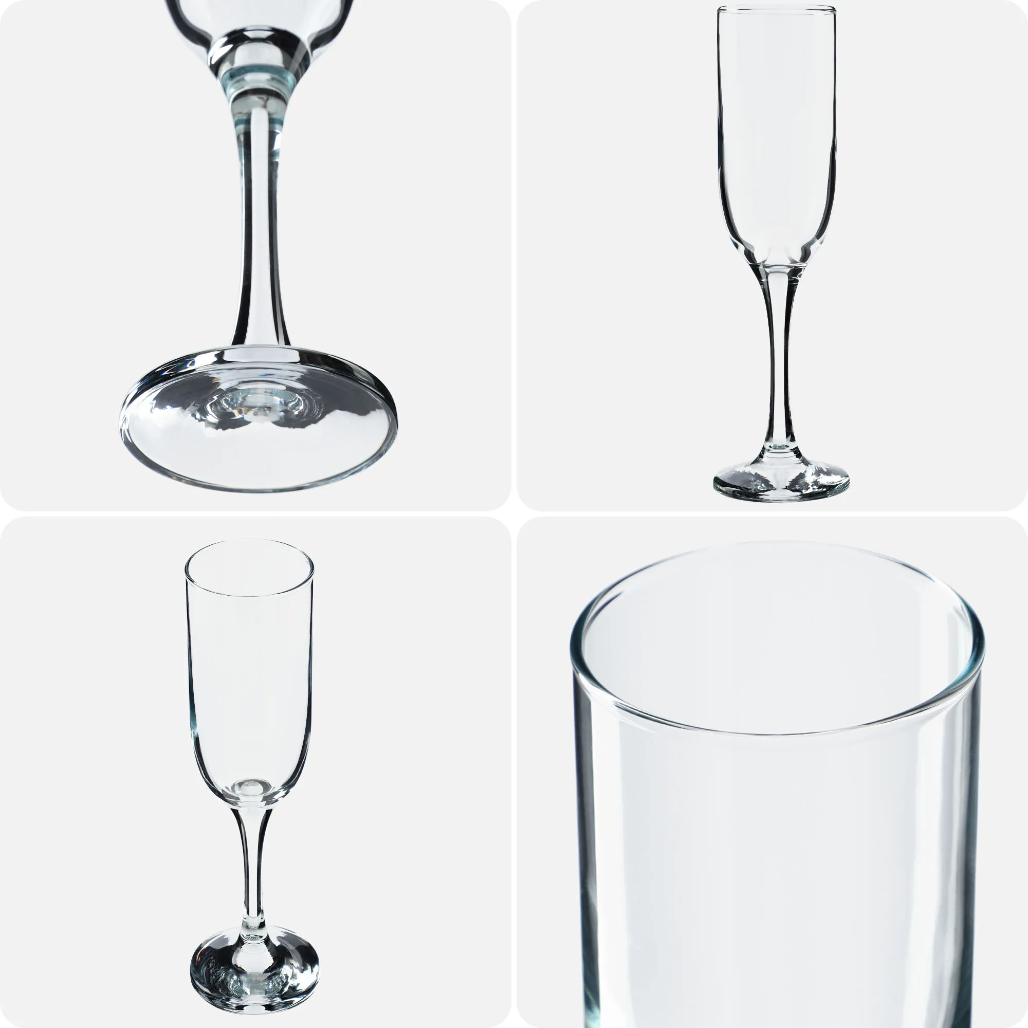 Lampi šampano taurės 210 ml, 6 vnt.