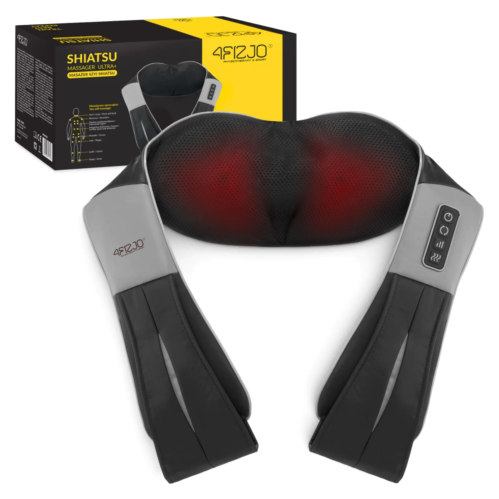 SHIATSU ULTRA+ kaklo masažuoklis pilkas