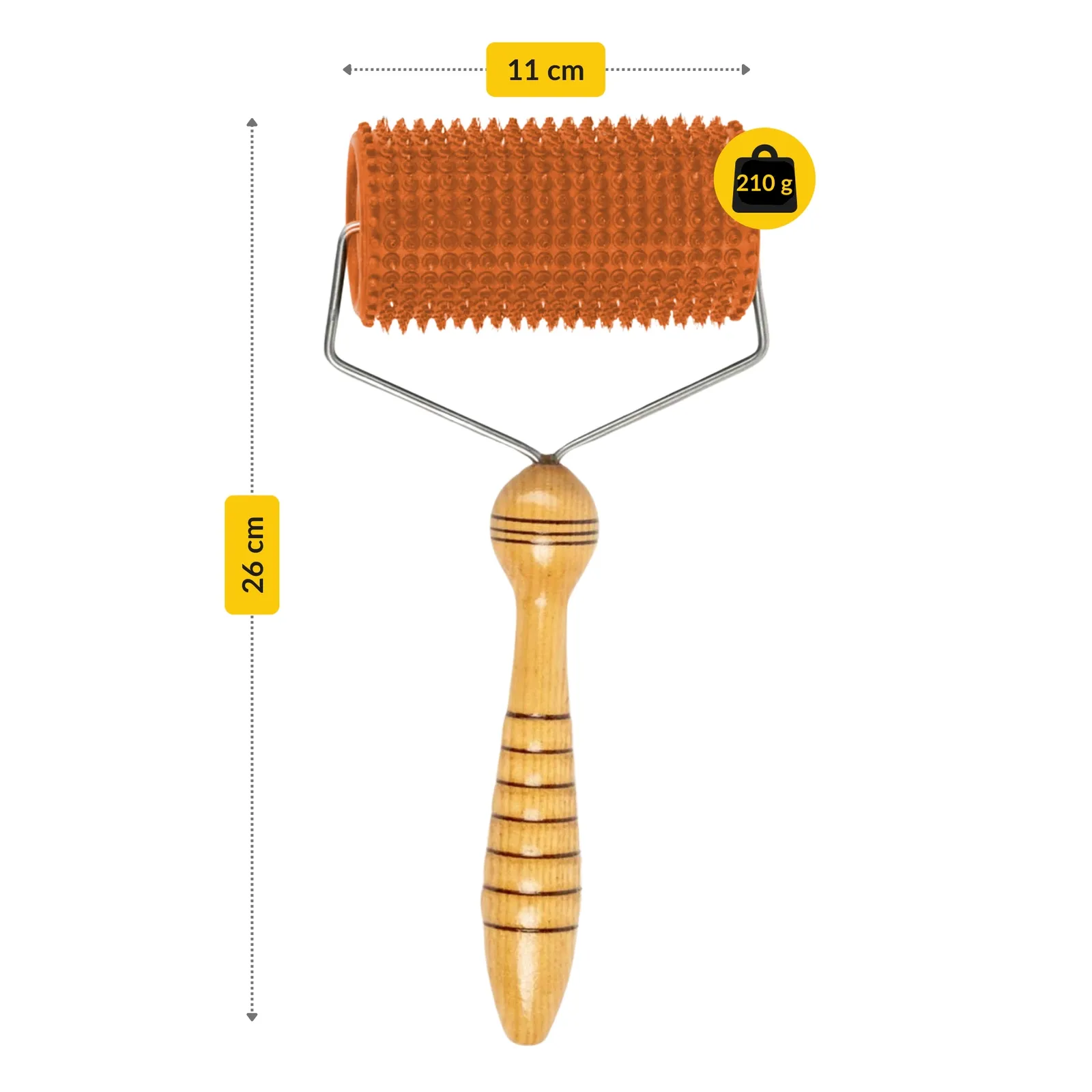 „Lyapko 5.0“ nikelio neturintis oranžinis daugiaadatinis masažinis volelis