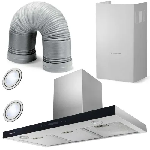 Berdsen BE-90S 90 cm nerūdijančio plieno virtuvės gartraukis - nuotrauka 1