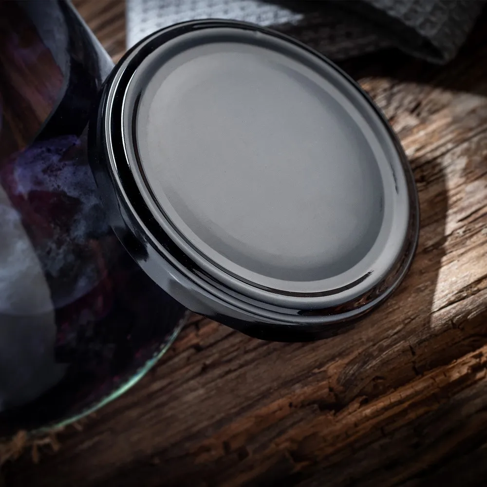 Metaliniai dangteliai „Valsta“ stiklainiams, 10 vnt., 66 mm skersmens, juodi