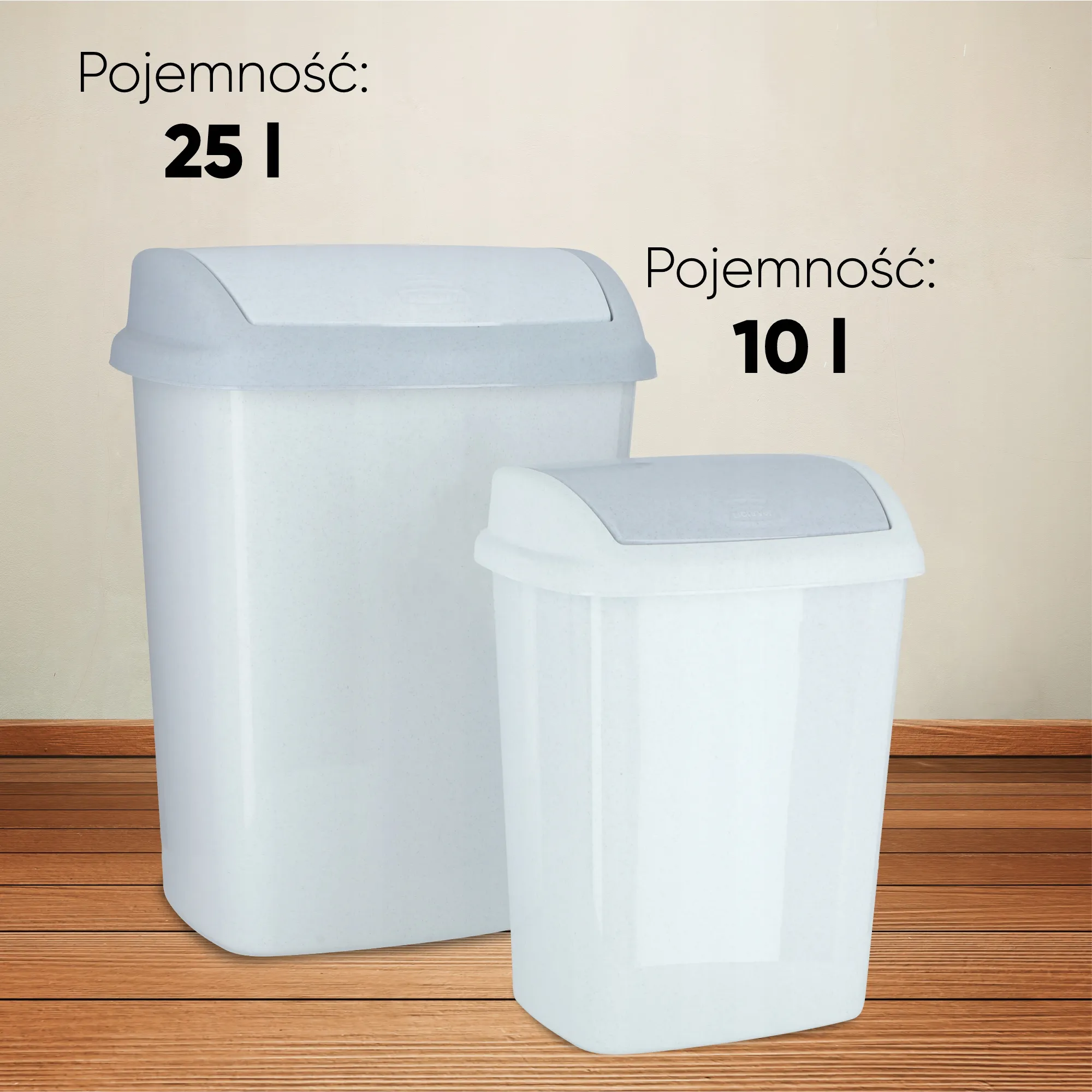 Curver Dominik 10 l pakreipiama šiukšliadėžė, granito spalvos