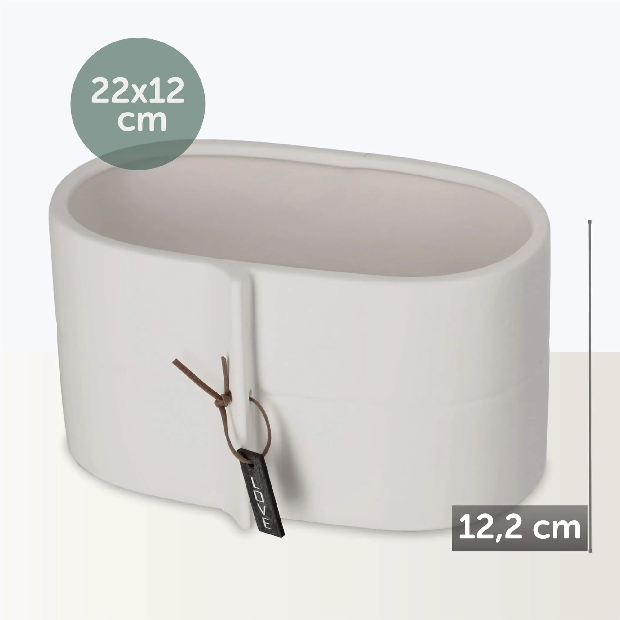 Keramikinis dangtelis 22 x 12 cm