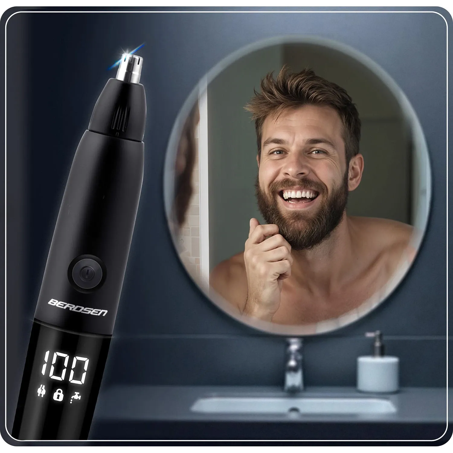 „Berdsen BD-269“ nosies ir ausų kirpimo mašina, juoda - nuotrauka 1