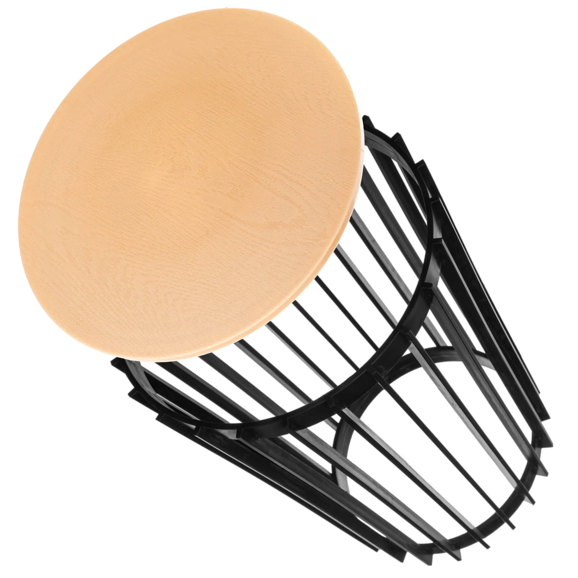 Aytre dvipusis augalų stovas 40 cm juodas + natūralaus medžio stalviršis