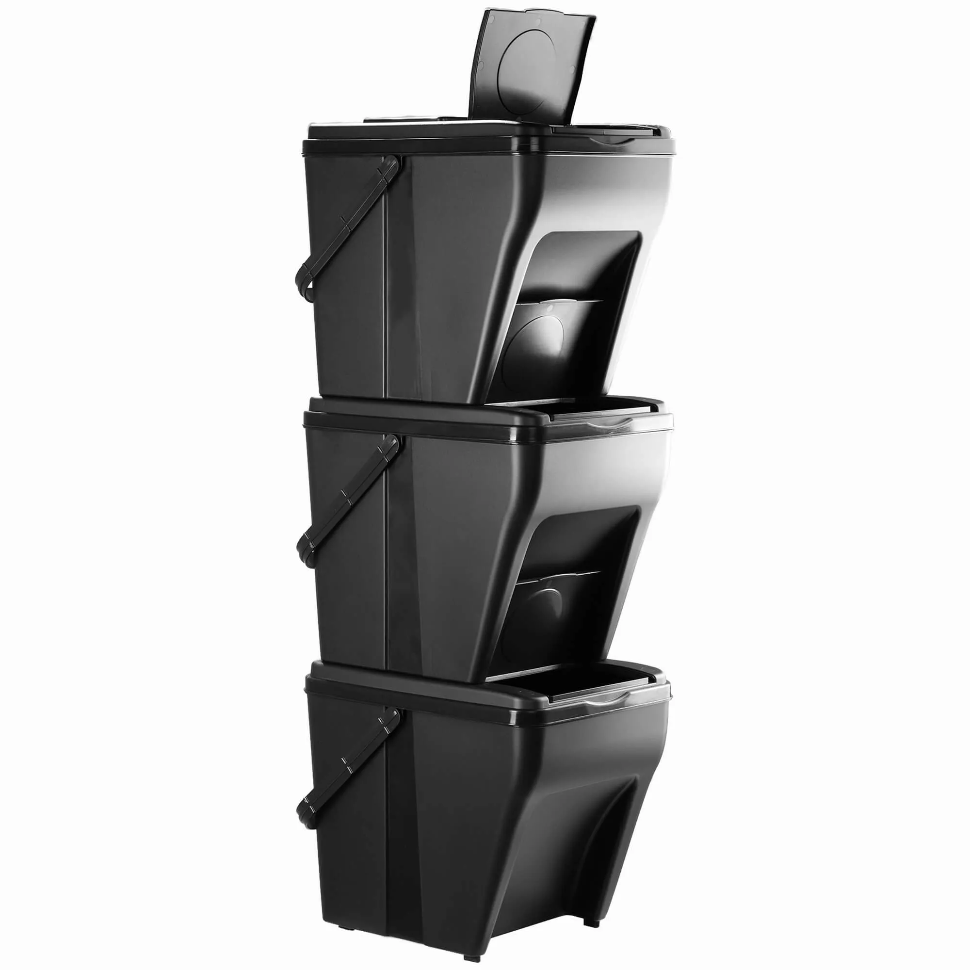 Arbol šiukšliadėžės su rankena + etiketėmis, 25 l, 3 vnt.