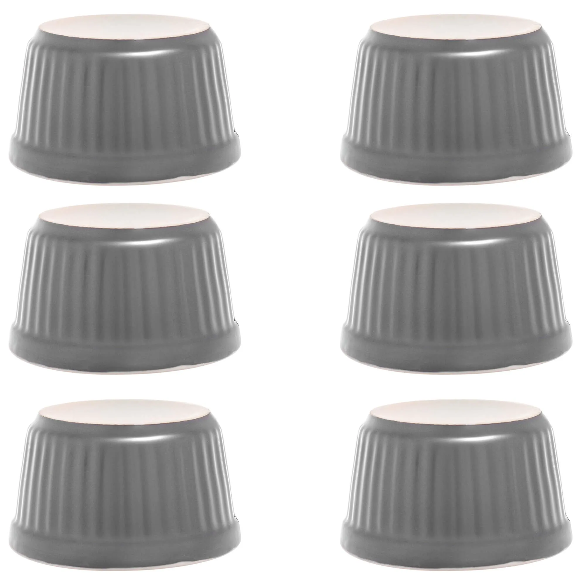 Maes keraminė kepimo forma 9 x 5 cm pilka 6 vnt.
