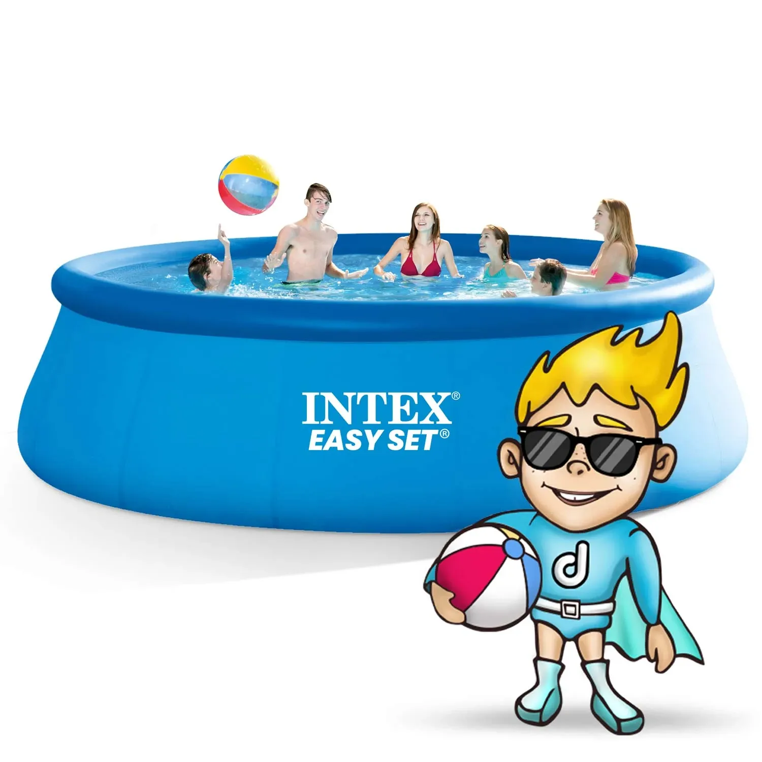 Sodo išplėtimo baseinas 457 x 122 cm 18 viename INTEX 26168 + burbulų aparatas NEMOKAMAI - nuotrauka 1