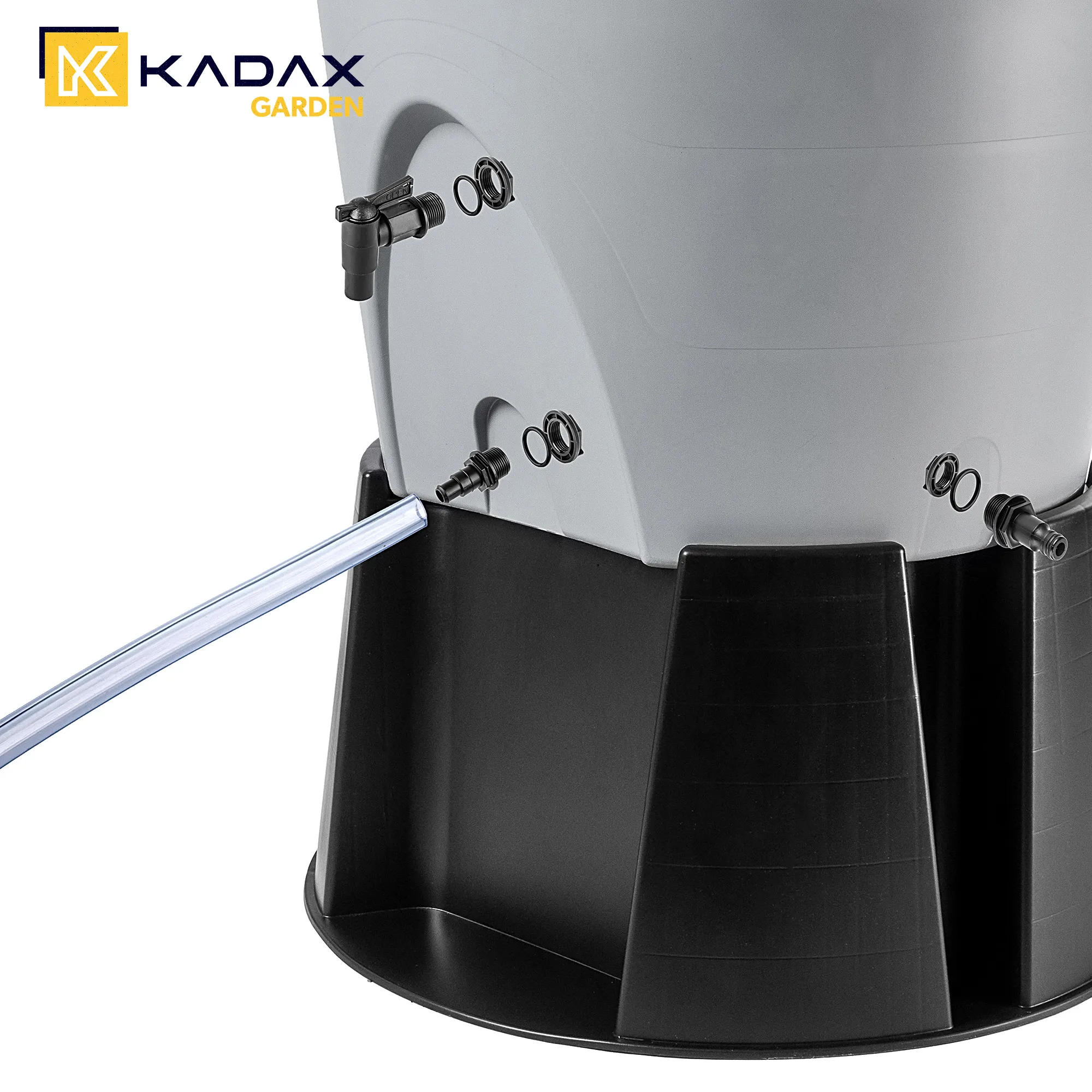 Molar 260L lietaus vandens bakas su prijungimo komplektu, pilkas