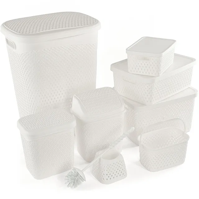 Pau 18L baltas daiktadėžės krepšys su dangčiu