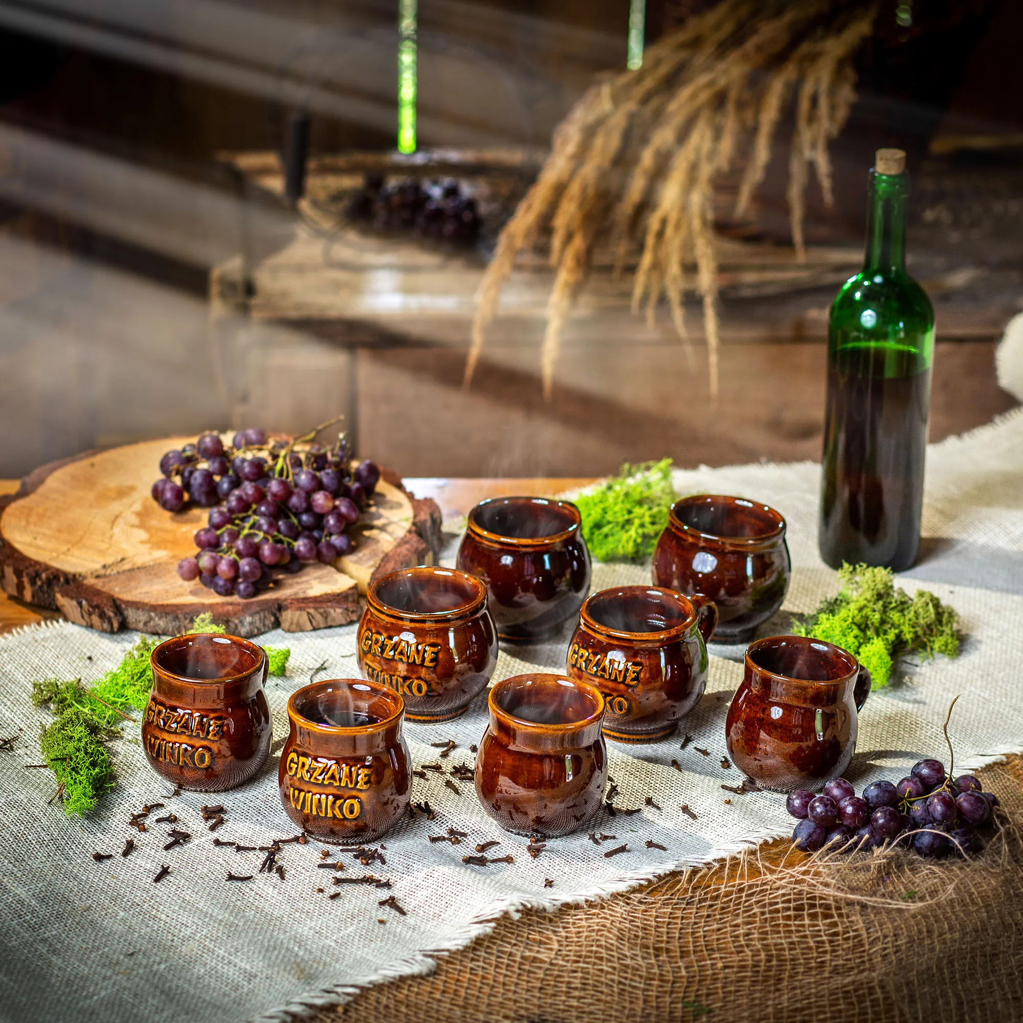 Olympia akmens masės puodeliai 0,3 l su rankena, 2 vnt.