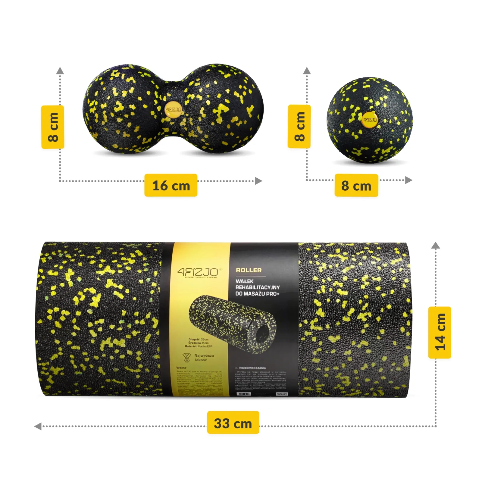 Volelių ir masažinių kamuoliukų EPP rinkinys