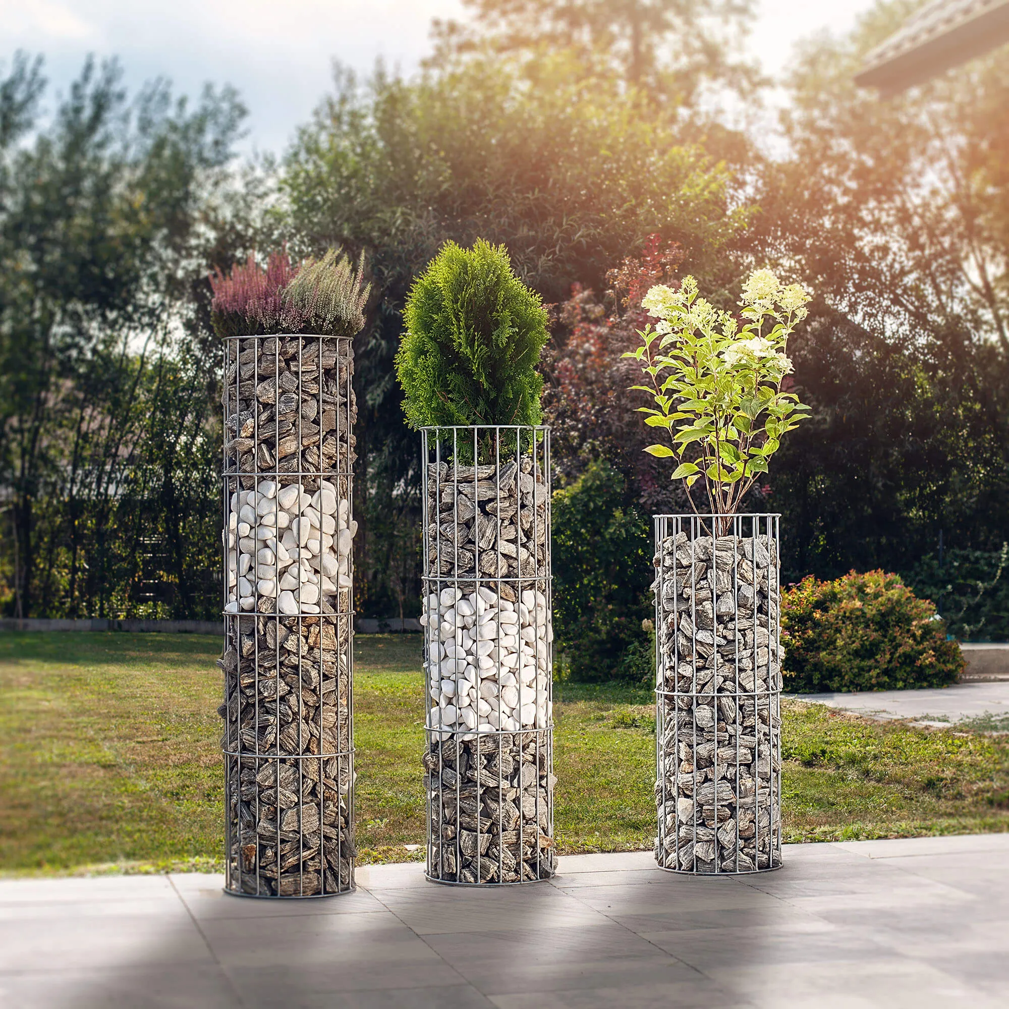 Sodo pergolės stulpas Kanny 120 x 29 cm, sidabrinis