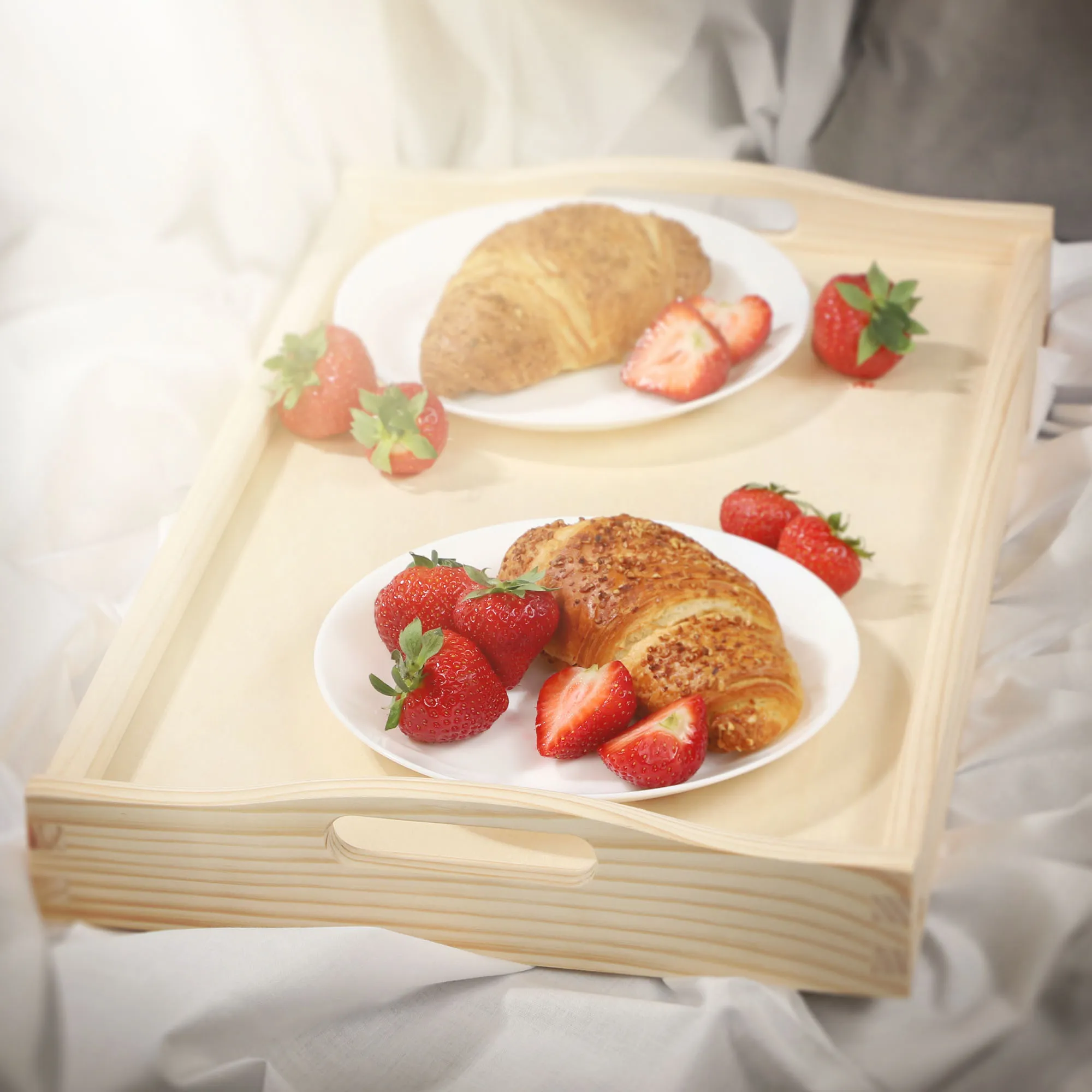 „Solia“ pusryčių stalas, nešiojamam kompiuteriui, 50 cm, natūralus