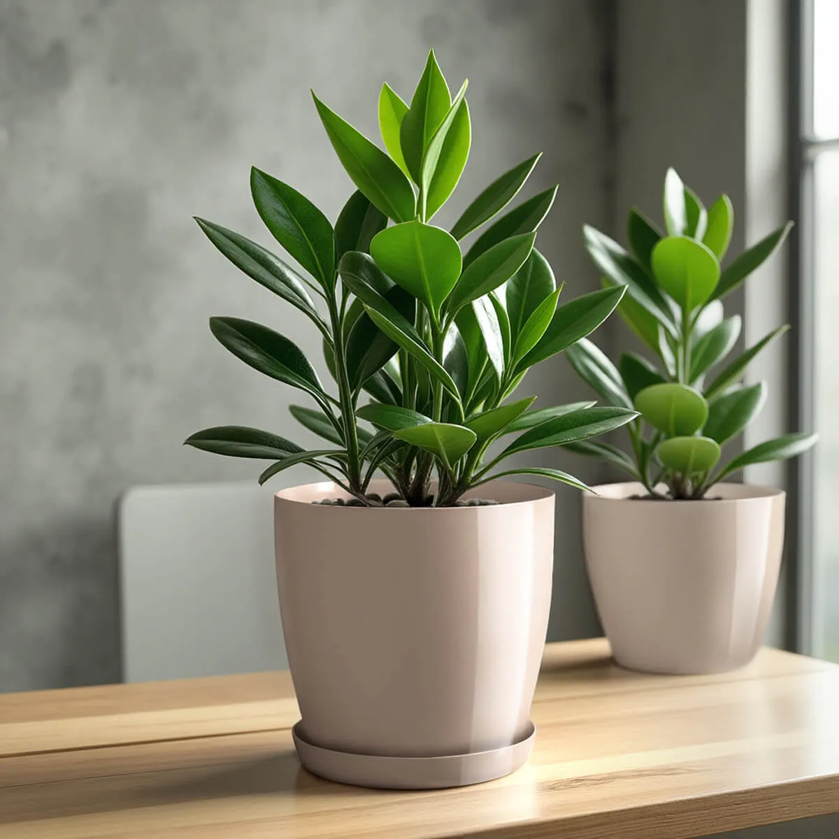 Agen gėlių vazonas su smėlio spalvos lėkštute