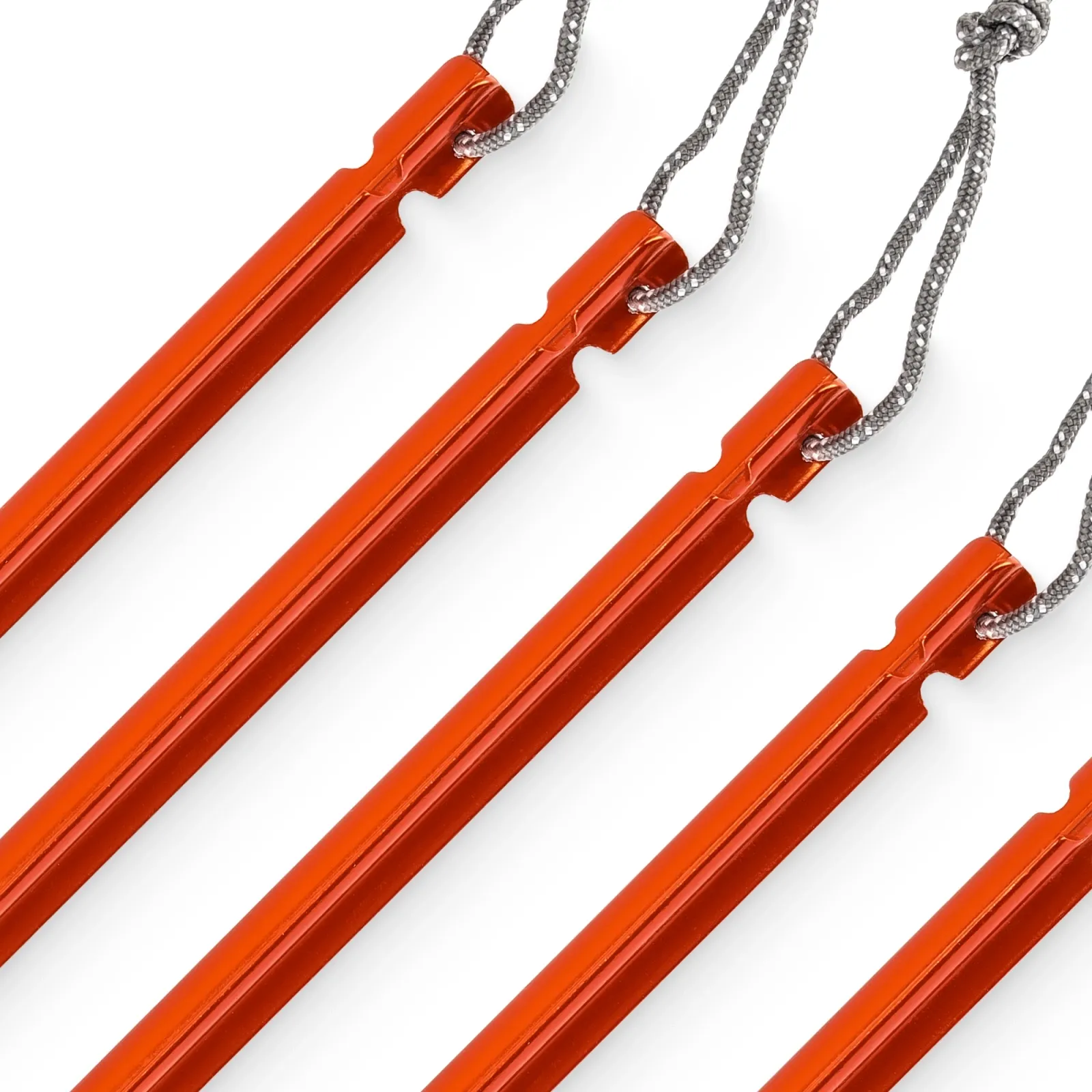 Aliuminio palapinės kuoliukų rinkinys 15 cm 10 vnt. - trikampiai