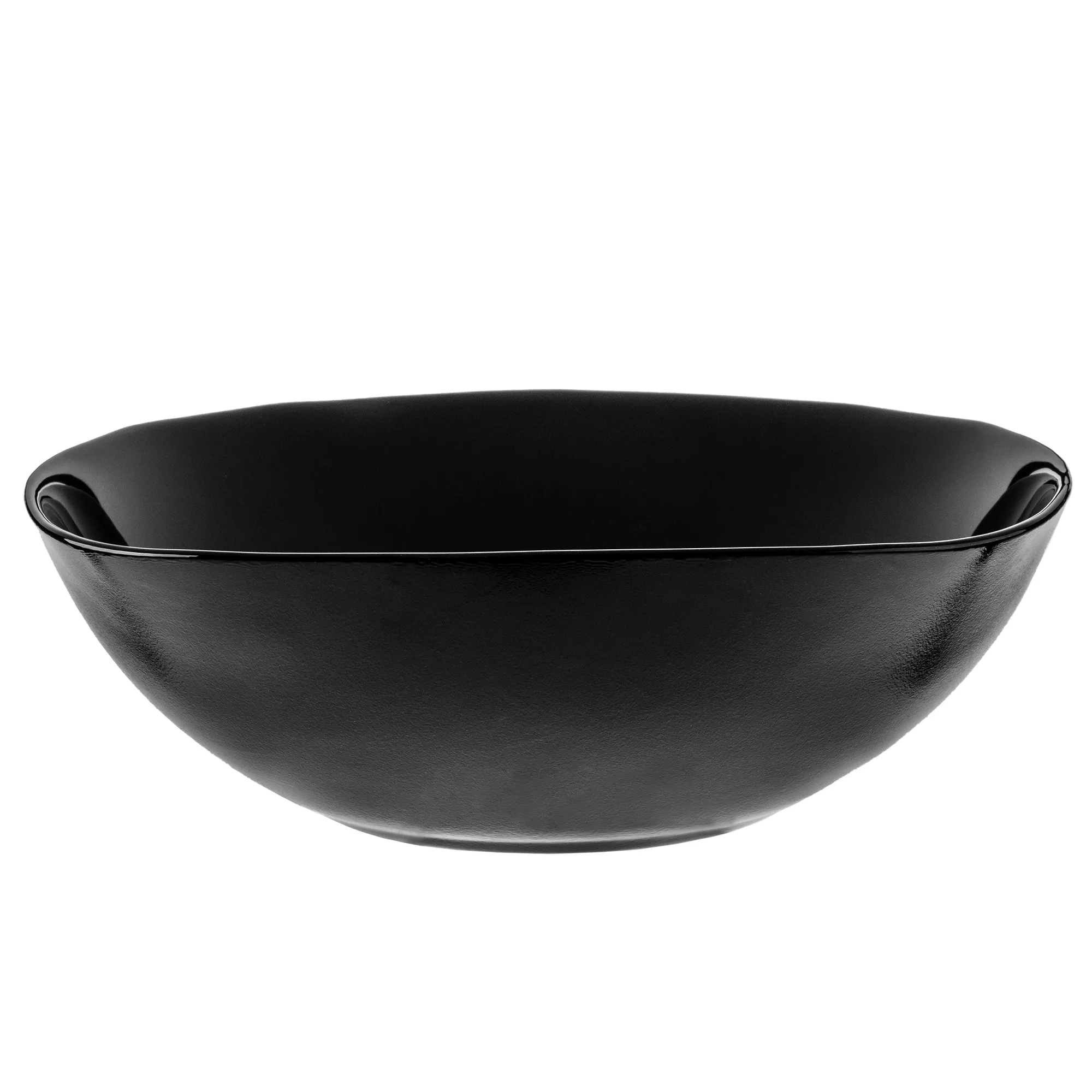 Juodas stiklinis salotų dubuo 19 cm, 1 vnt.