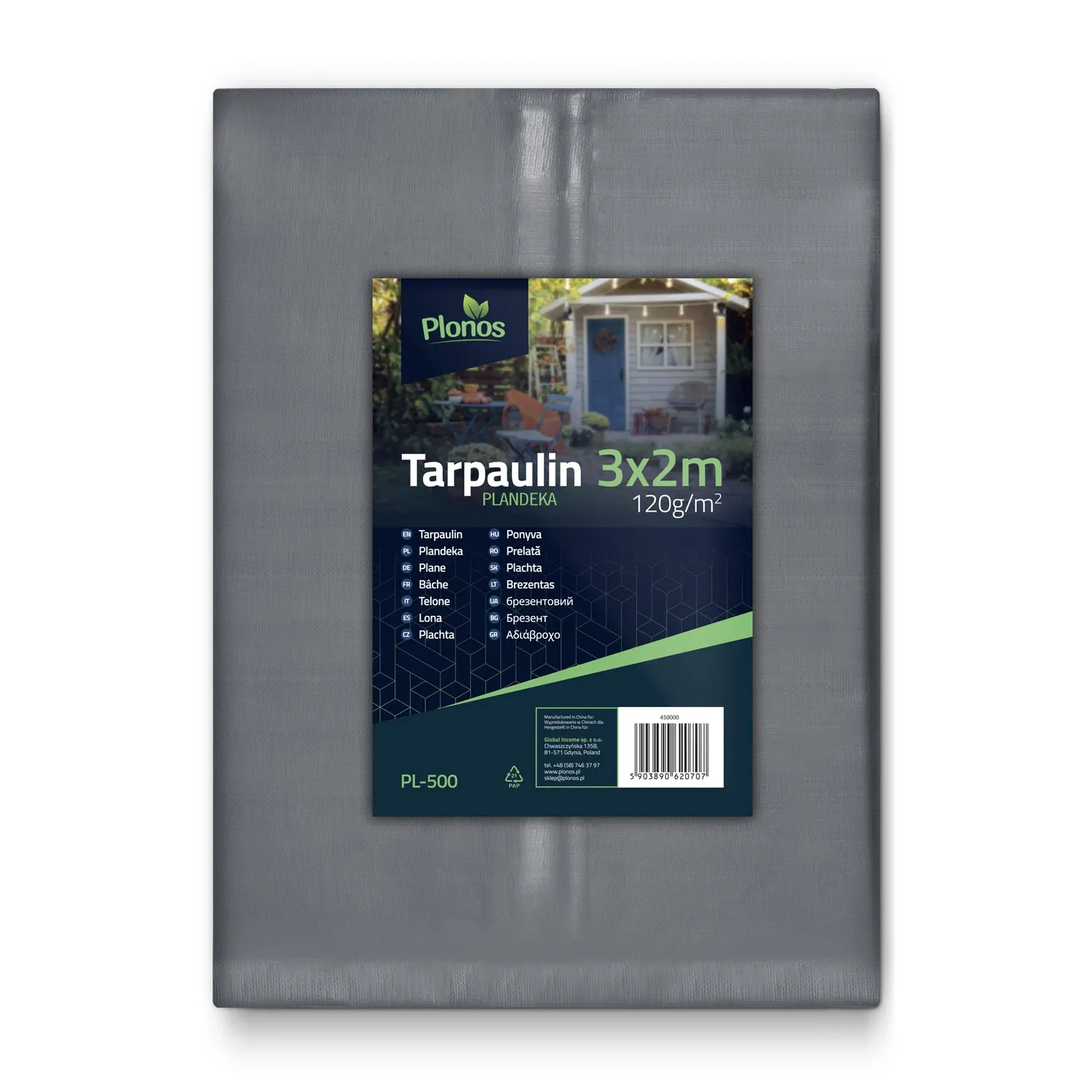 Brezentas 300 x 200 cm 120 g/m2 Plonos PL-500 - nuotrauka 1