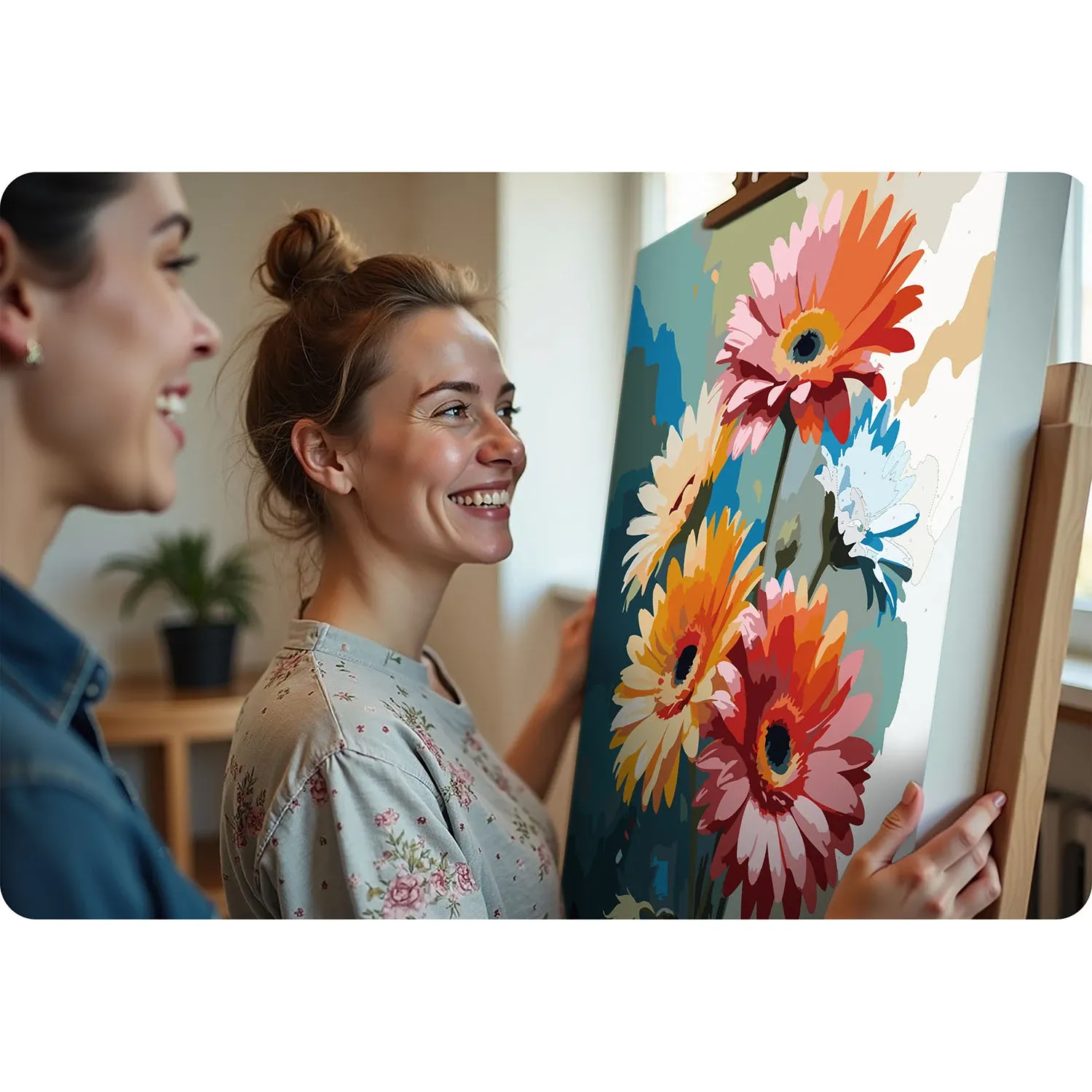 Paveikslas, tapytas skaičiais, 40x50 cm, Massido Flowers - nuotrauka 1