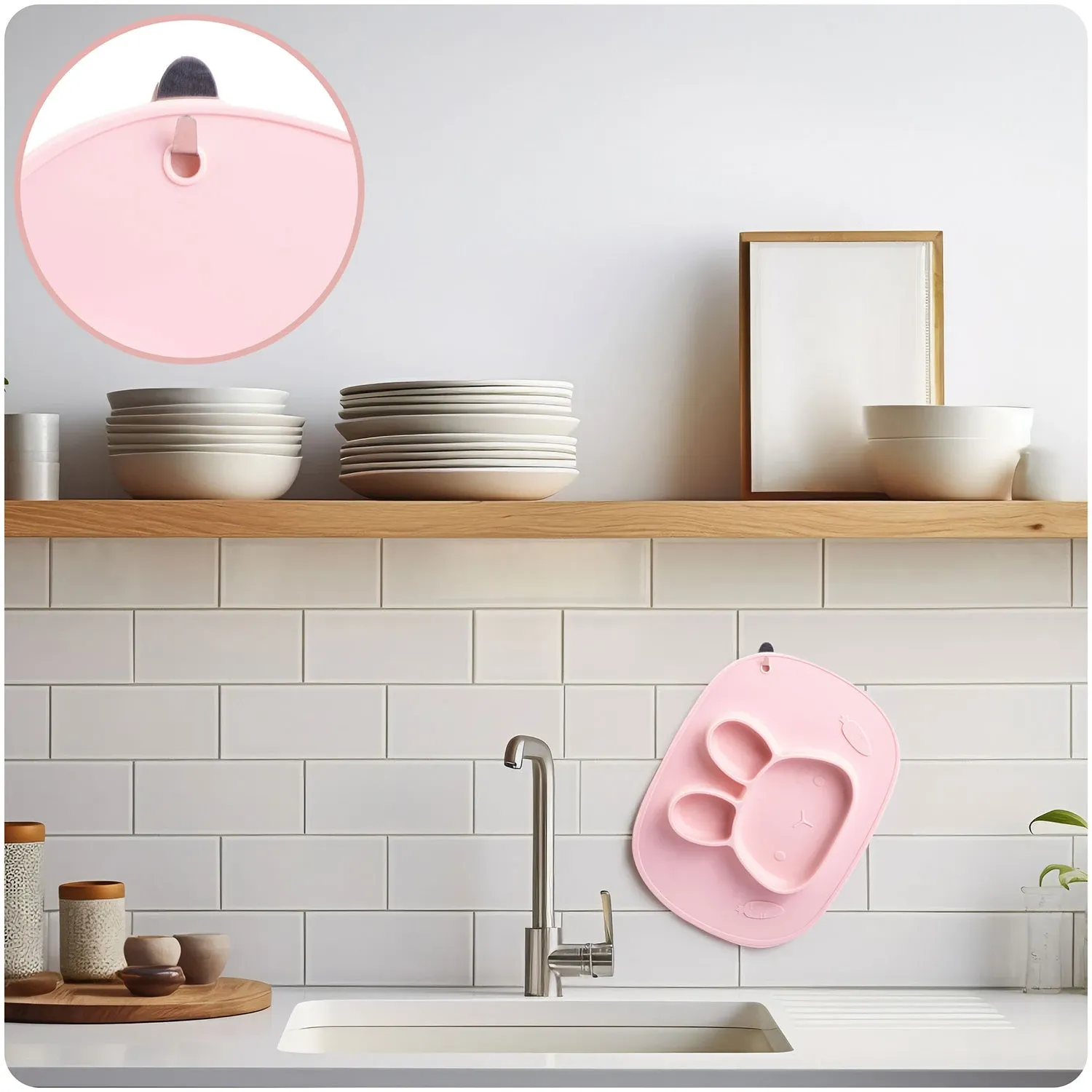 „Ricokids“ triušio silikoninė maitinimo lėkštė vaikams - nuotrauka 1