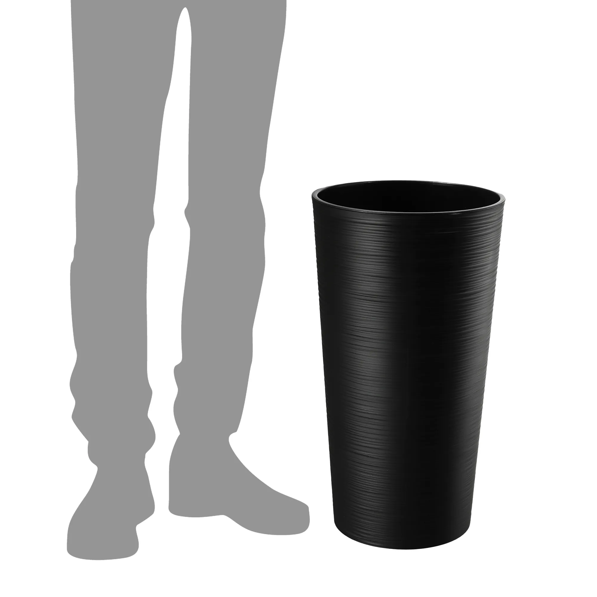 Merag gėlių vazonas 30 cm juodas