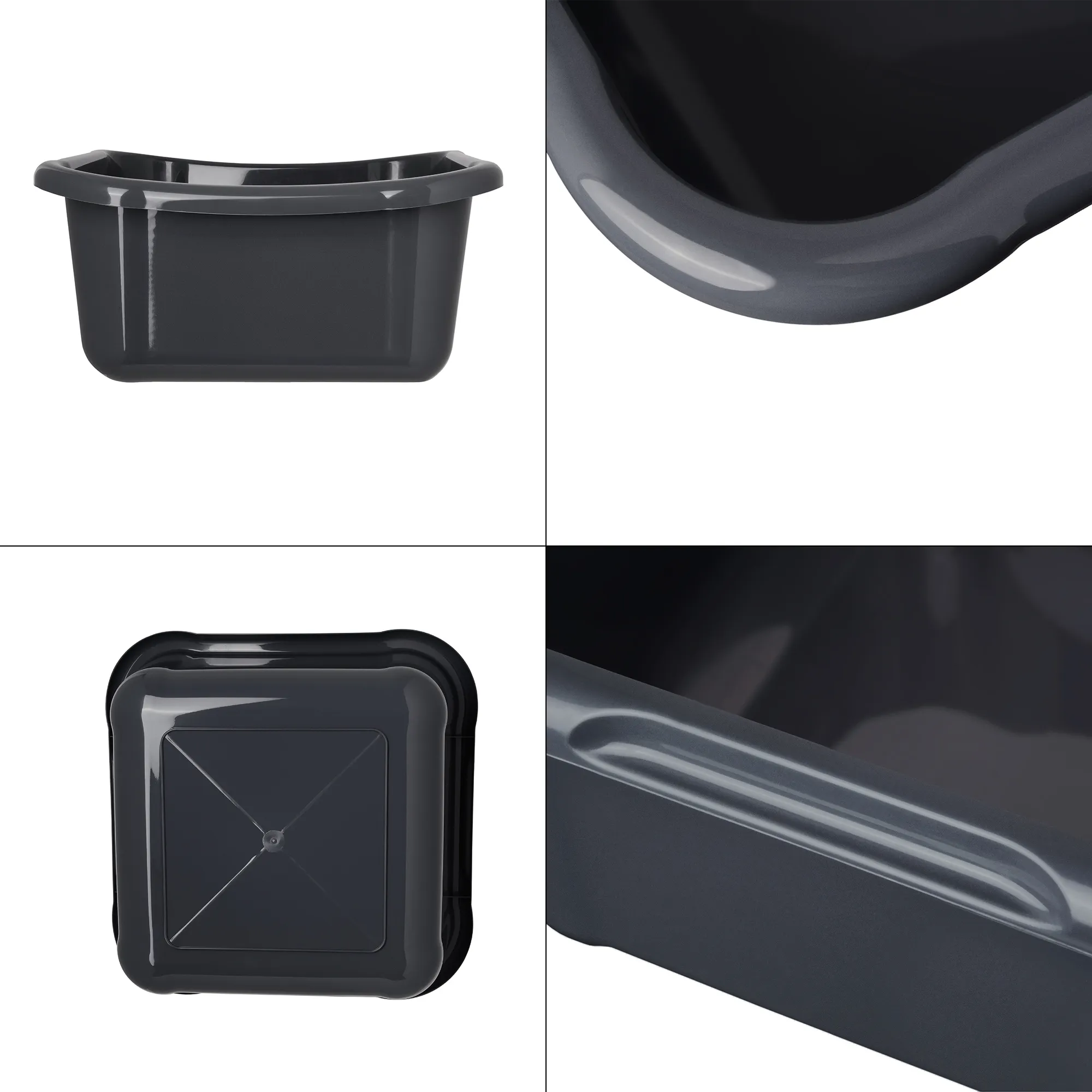 Kollo 12 l kvadratinis vonios dubuo, tamsiai pilkas