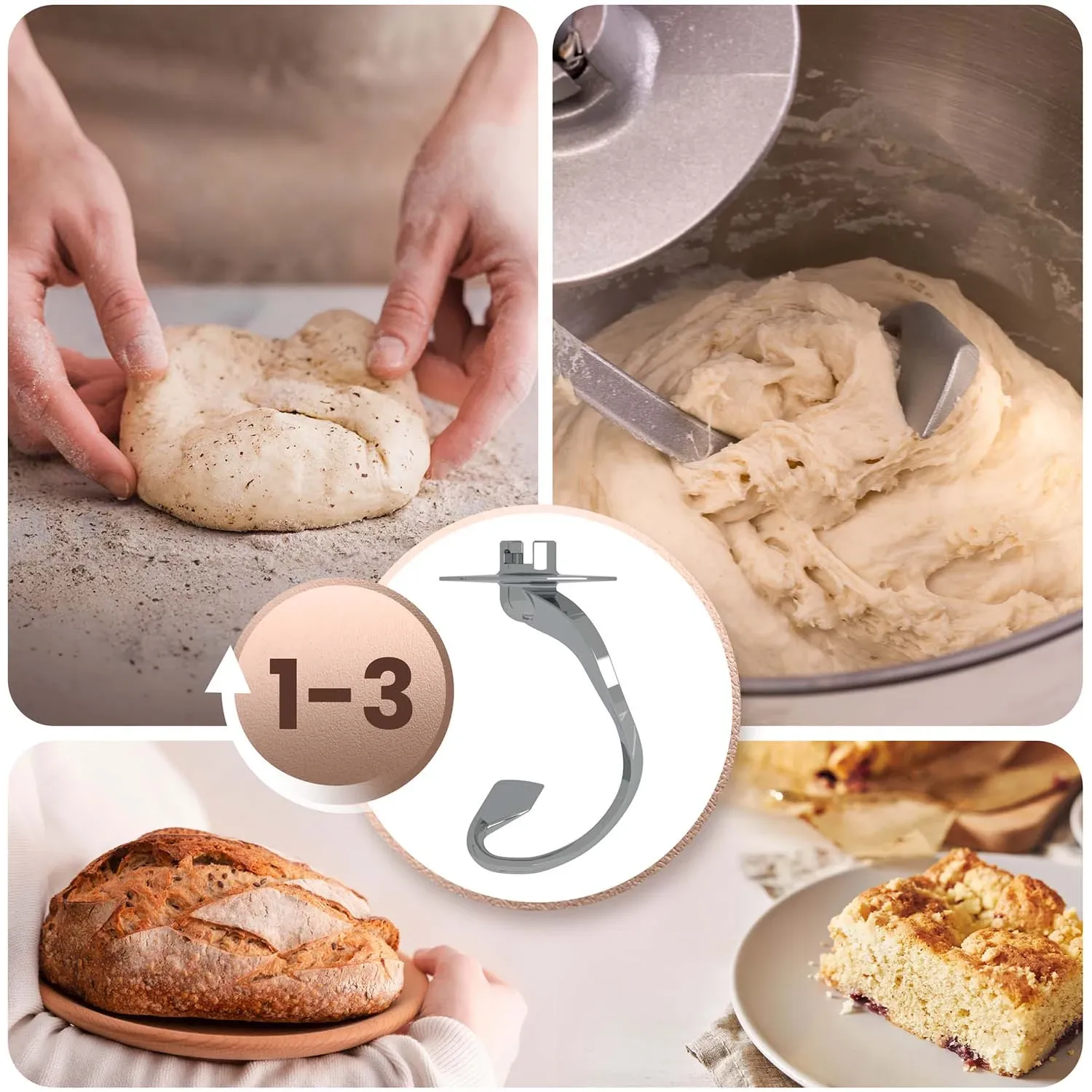 Berdsen 1400 W BD-756 3 viename planetinis maišytuvas maisto smulkintuvas 6 l - nuotrauka 1
