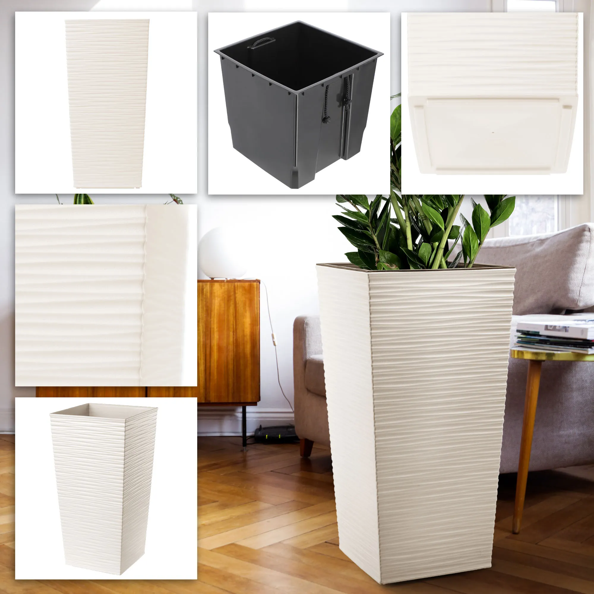 Gėlių vazonas su įdėklu Toulouse kaltelis 35 cm