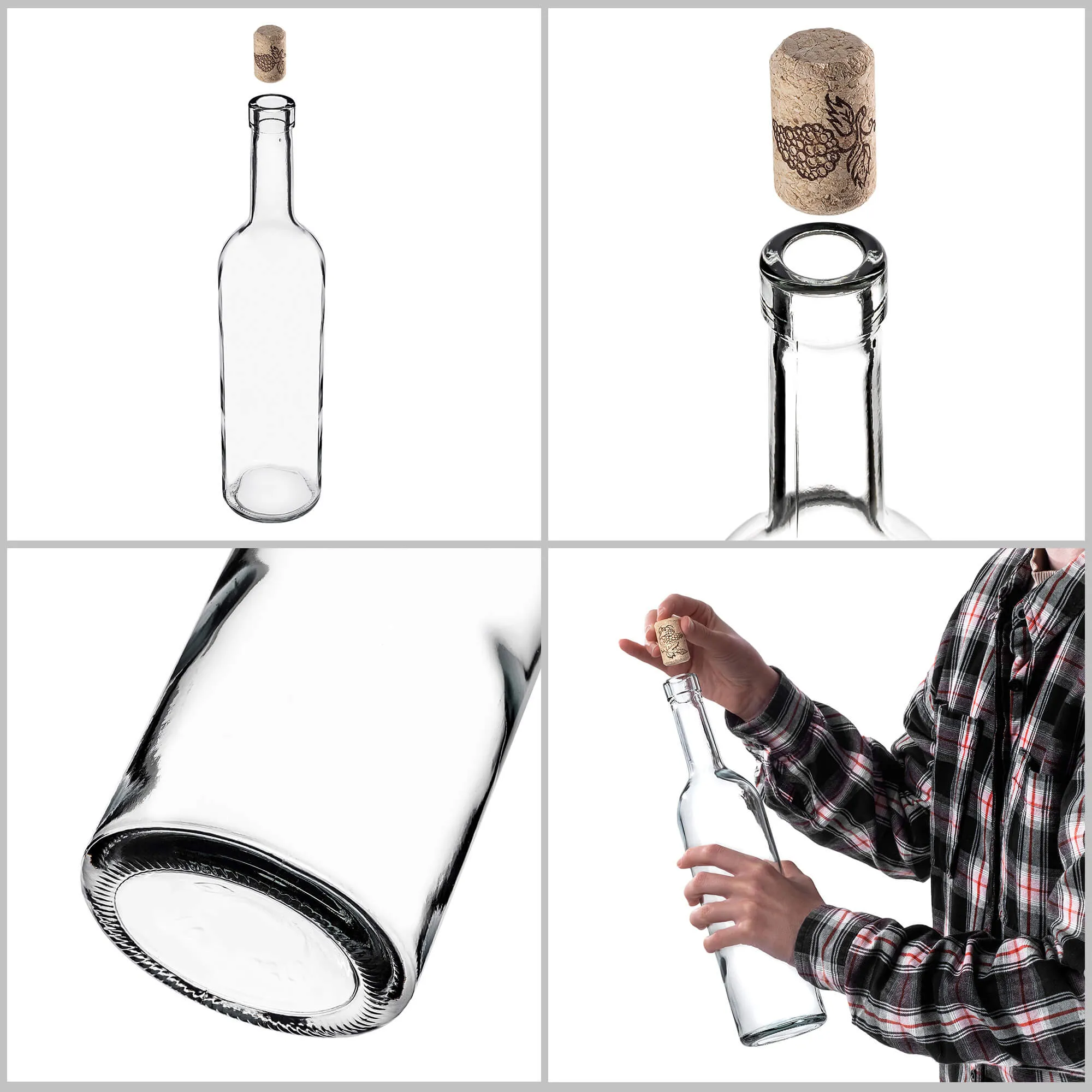 Biagio vyno butelis 750 ml, baltas, su aglomeruotu kamščiu, 30 vnt.