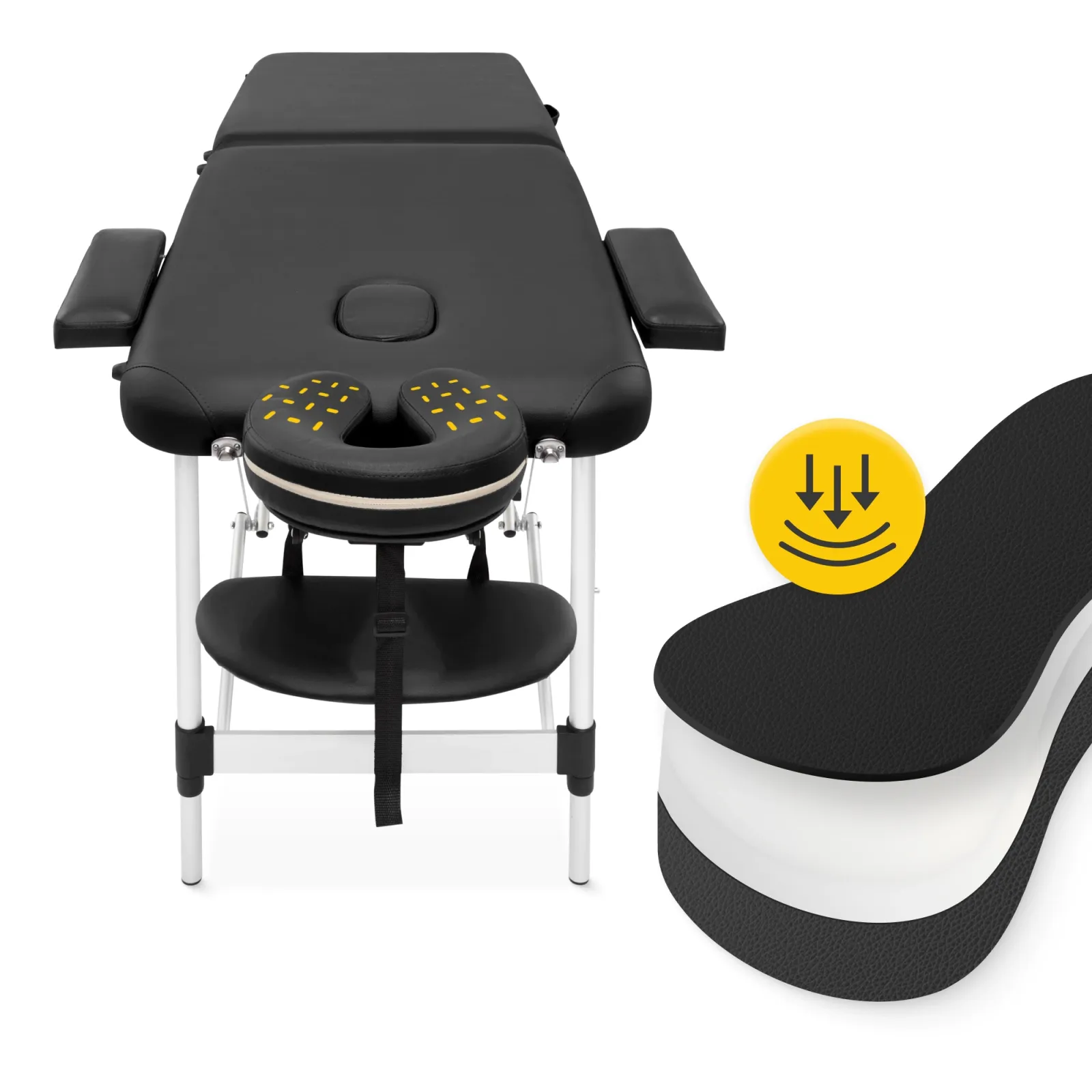 Aliuminio masažo stalas