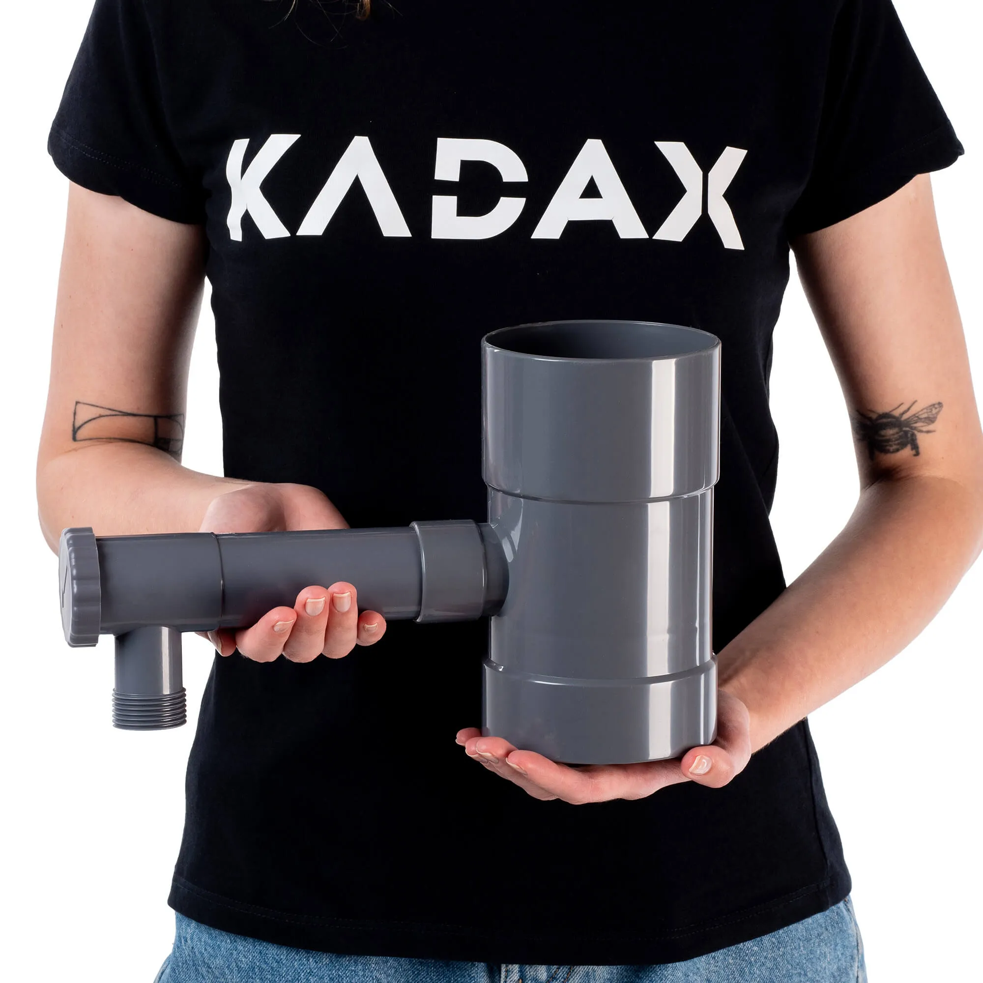 Nancras lietaus vandens kolektorius su vožtuvu, 100 mm, pilkas